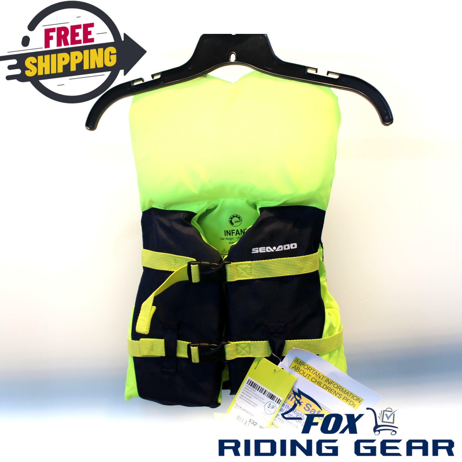 Sea-Doo Sandsea PFD Kids Small Life Jacket Navy Marine 2859490489 - Open Box