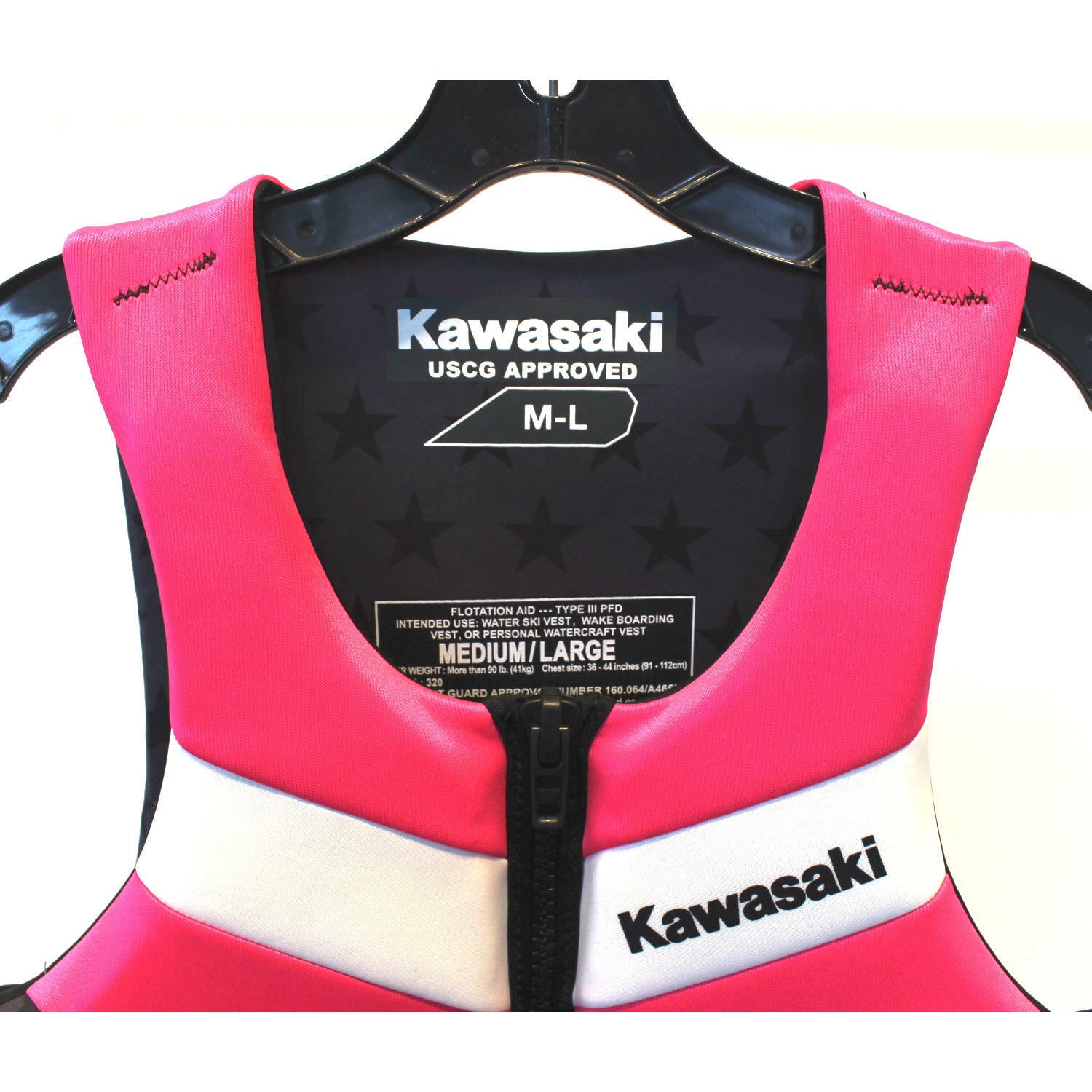 Kawasaki Hotstuff PFD Life Jacket Pink Adult MD/LG K3007-525PKLG - Open Box