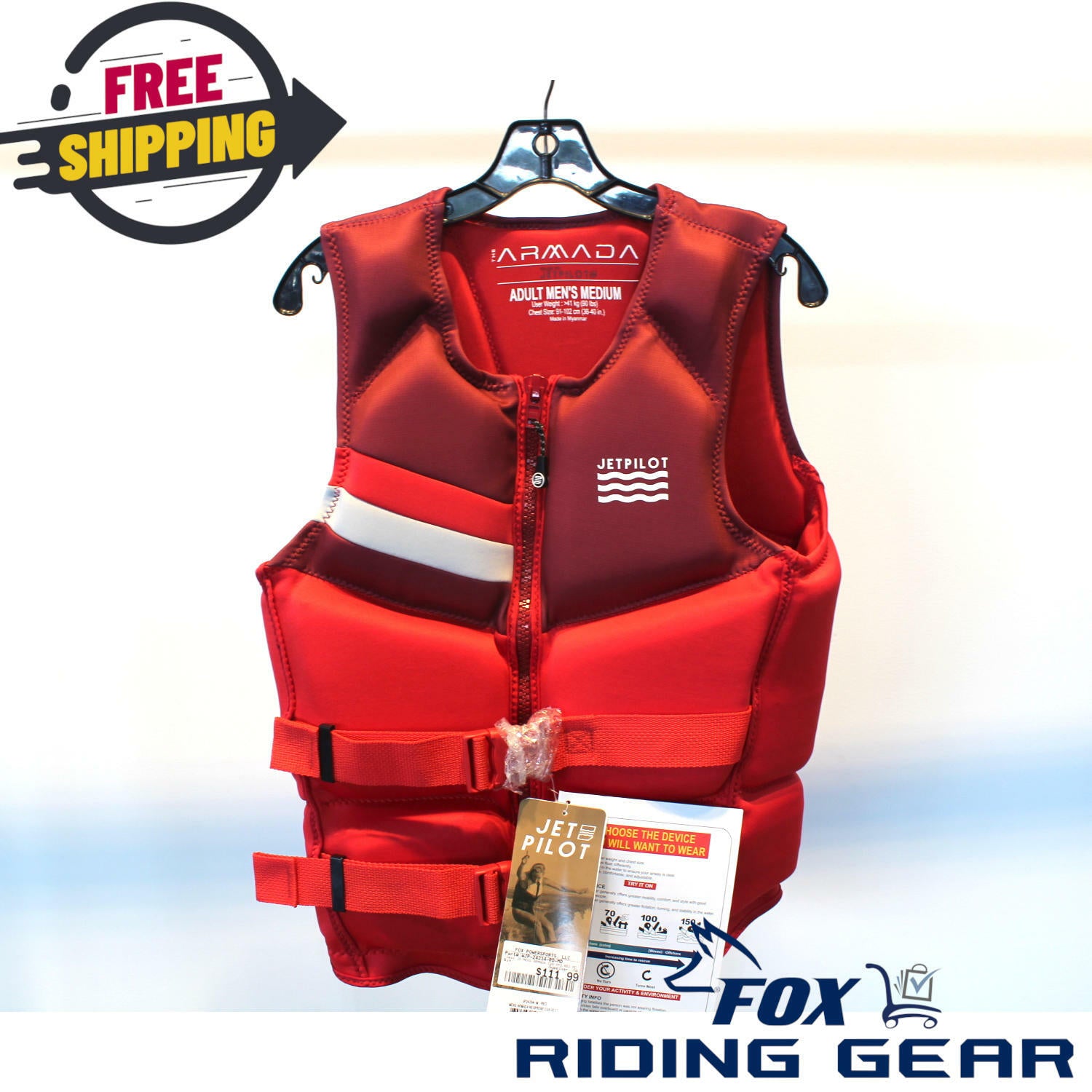 OPEN BOX OEM JP Armada CGA PFD | Red | Men's Size : Small