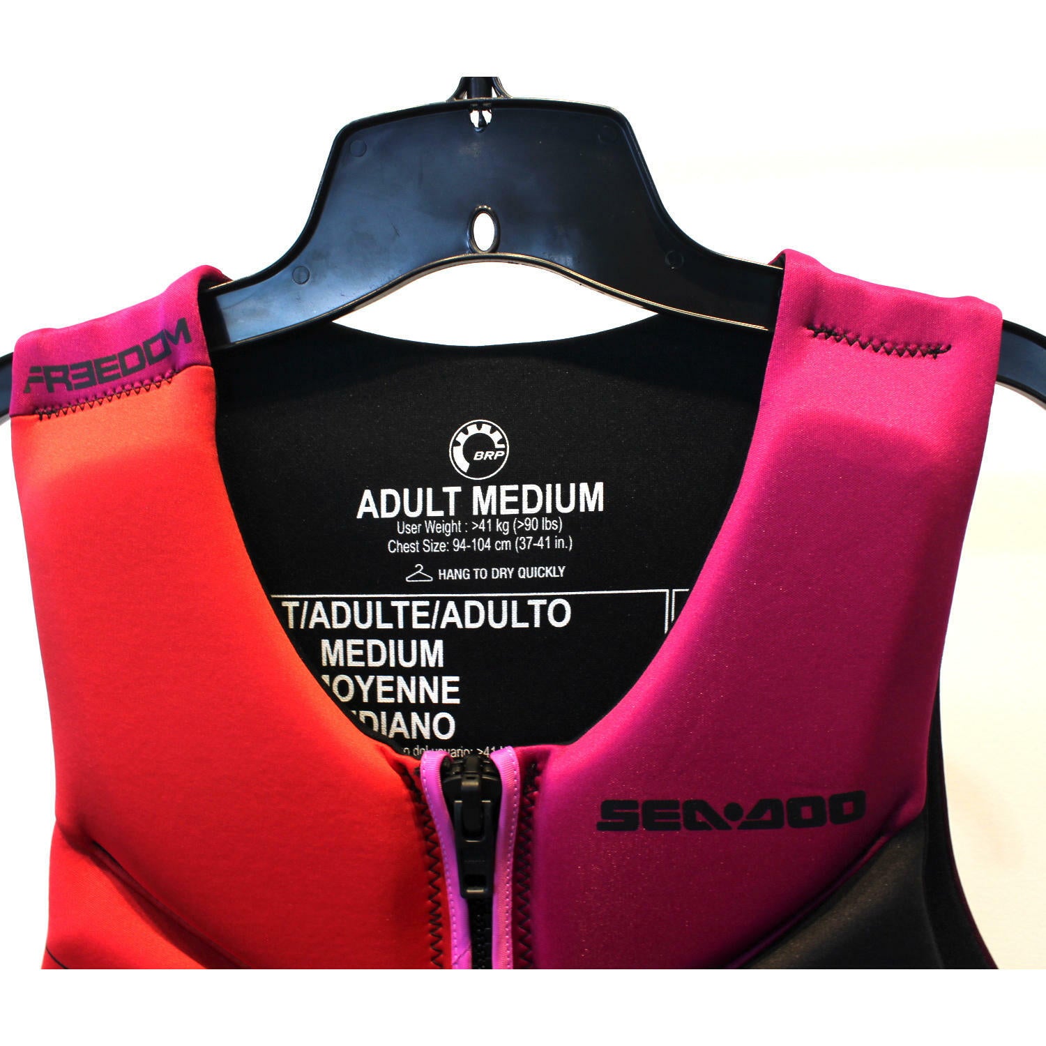 OPEN BOX OEM Sea-Doo Freedom Stream PFD | Lava Red/Rouge Lave | Unisex Size : M