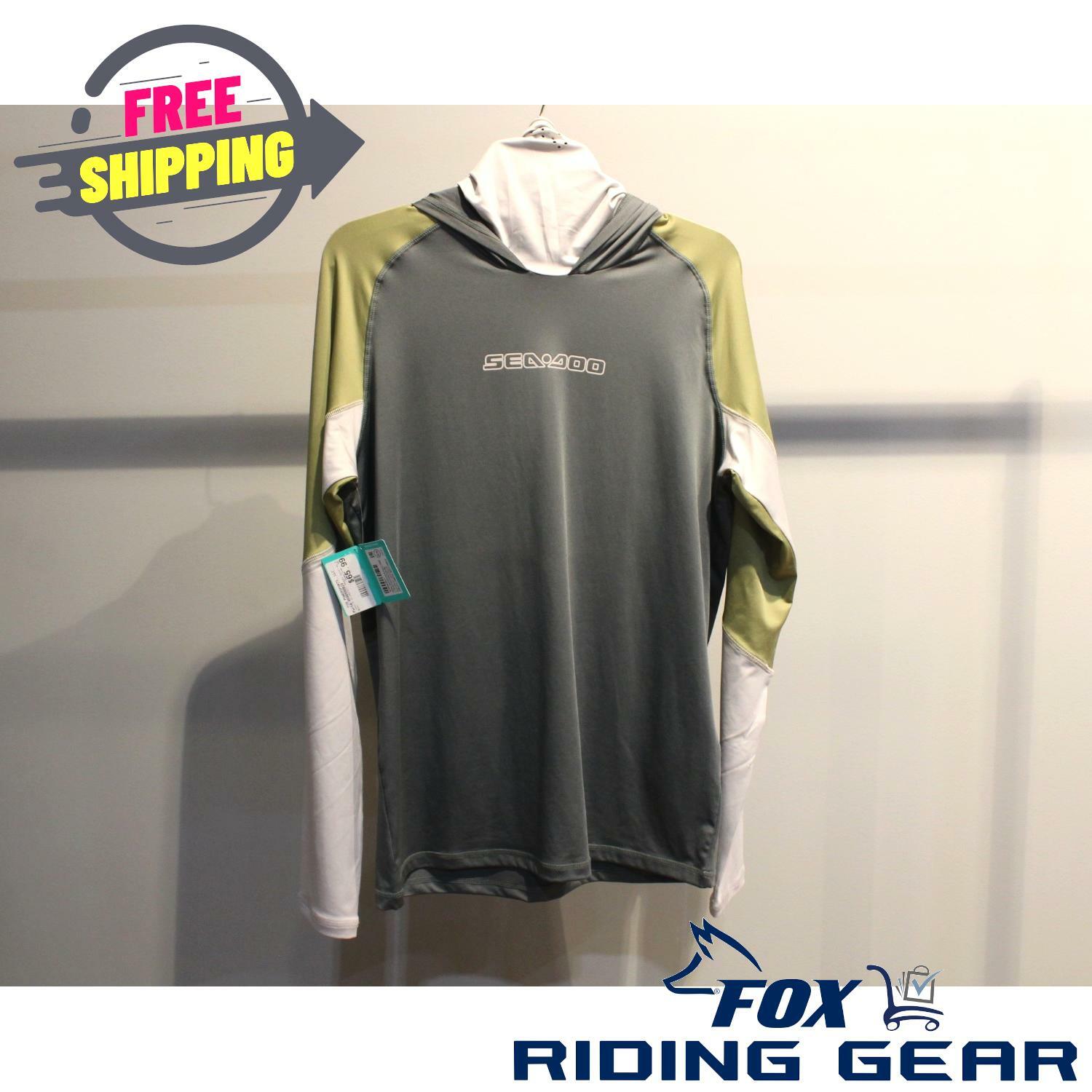Sea-Doo Men's Hooded LS Long Sleeve Shirt Magnesium M 4546590624 - Open Box