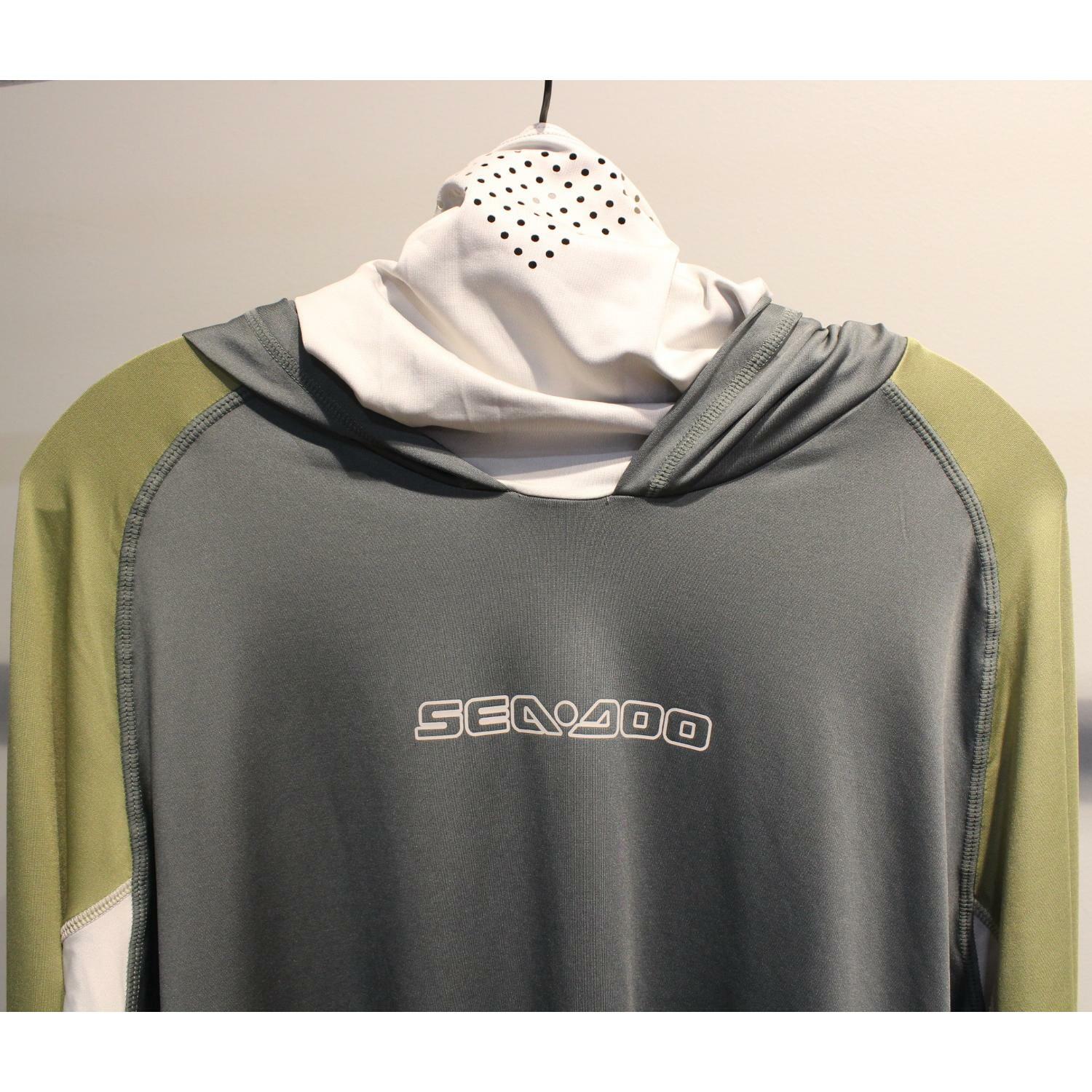 Sea-Doo Men's Magnesium Hooded Long Sleeve Shirt XL 4546591224 - Open Box