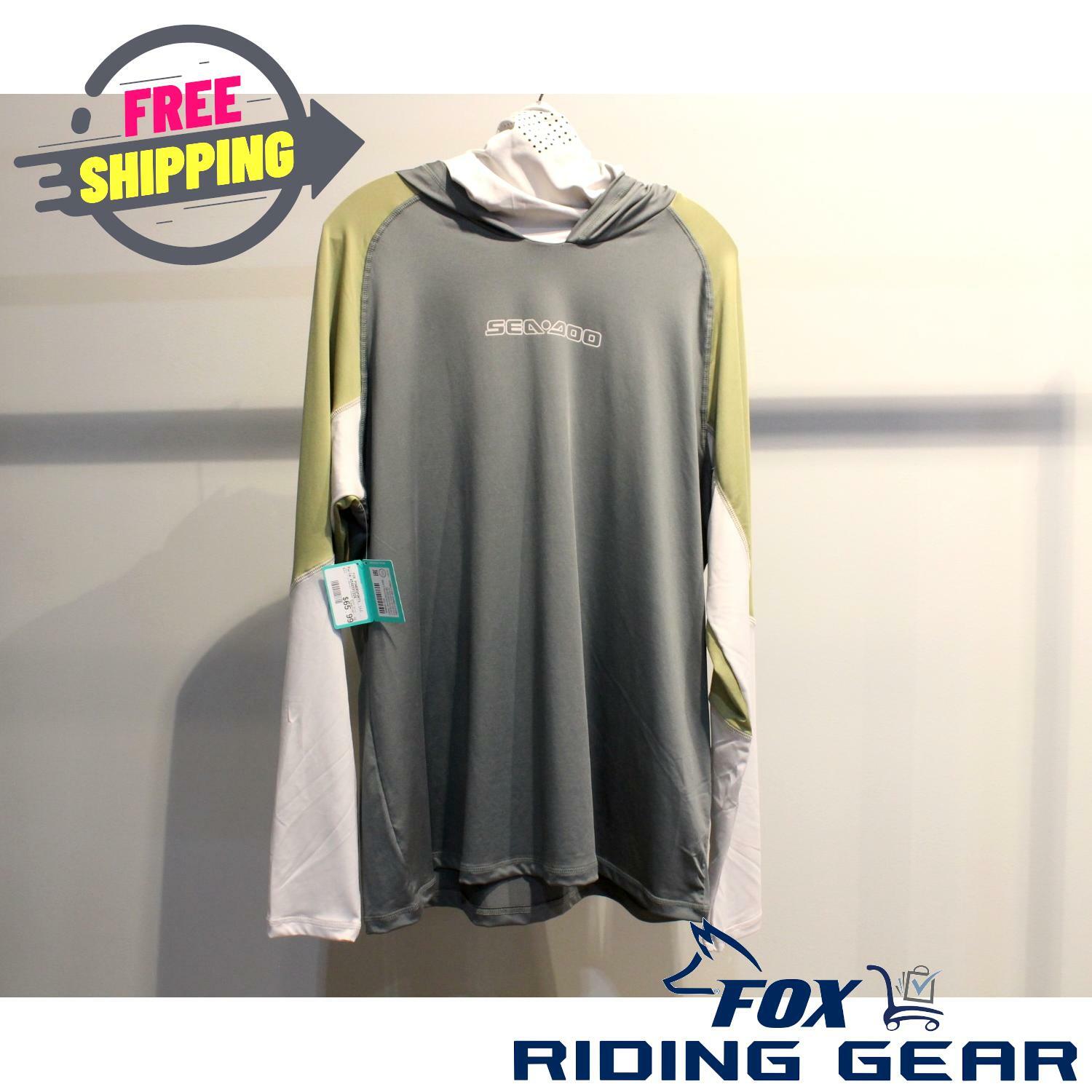 Sea-Doo Men's Magnesium Hooded Long Sleeve Shirt XL 4546591224 - Open Box