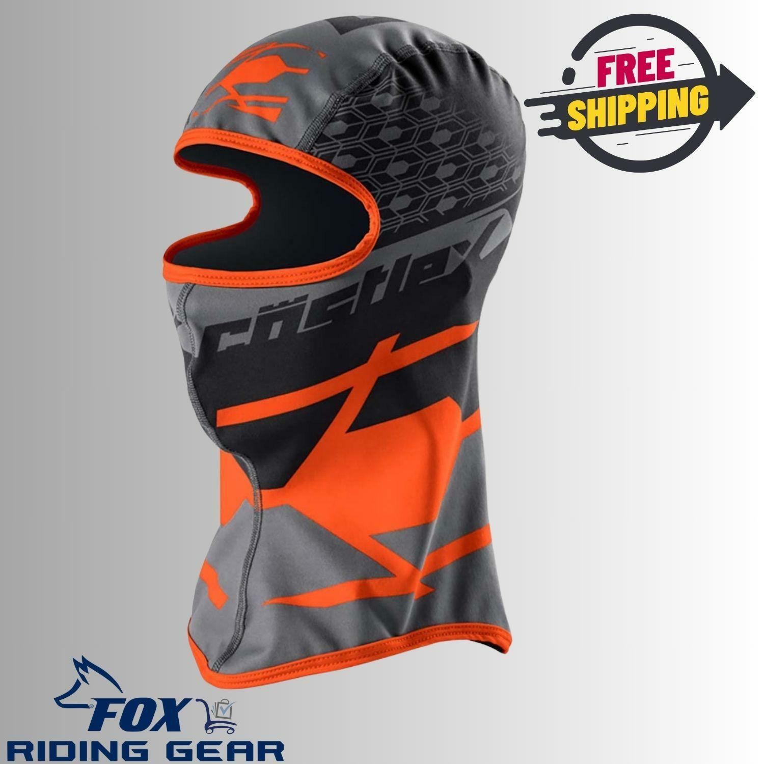 Castle X Icon Balaclava Orange Snowmobile Winter Face Mask Neck Warmer 77-130F