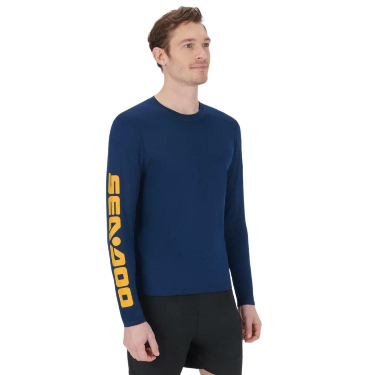 Sea-Doo Mens Navy Rash Guard Swim Shirt 2XL 2880561489 - Open Box