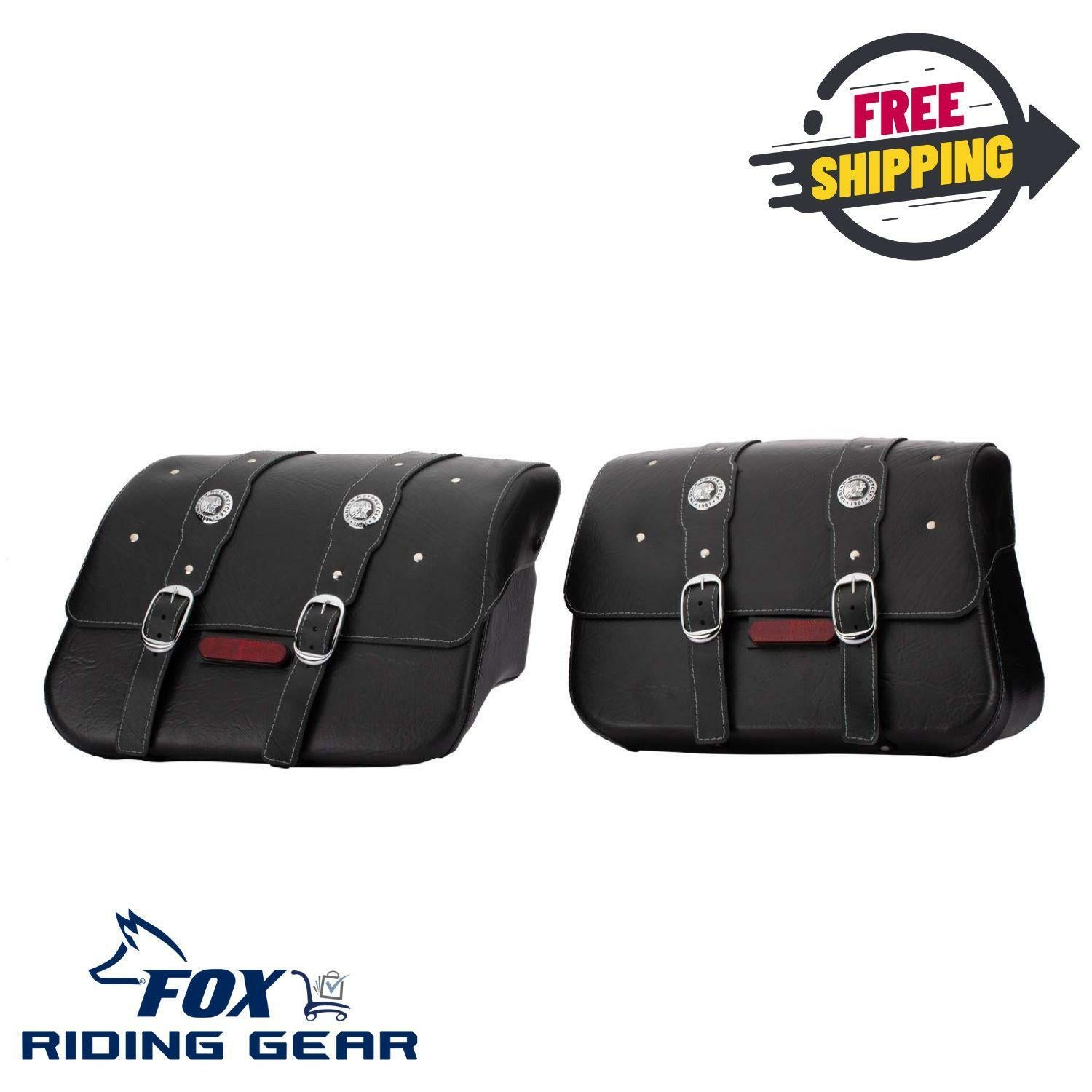 Indian Scout OEM Black Leather Saddlebags 2015-2024 2880234-01 - Open Box