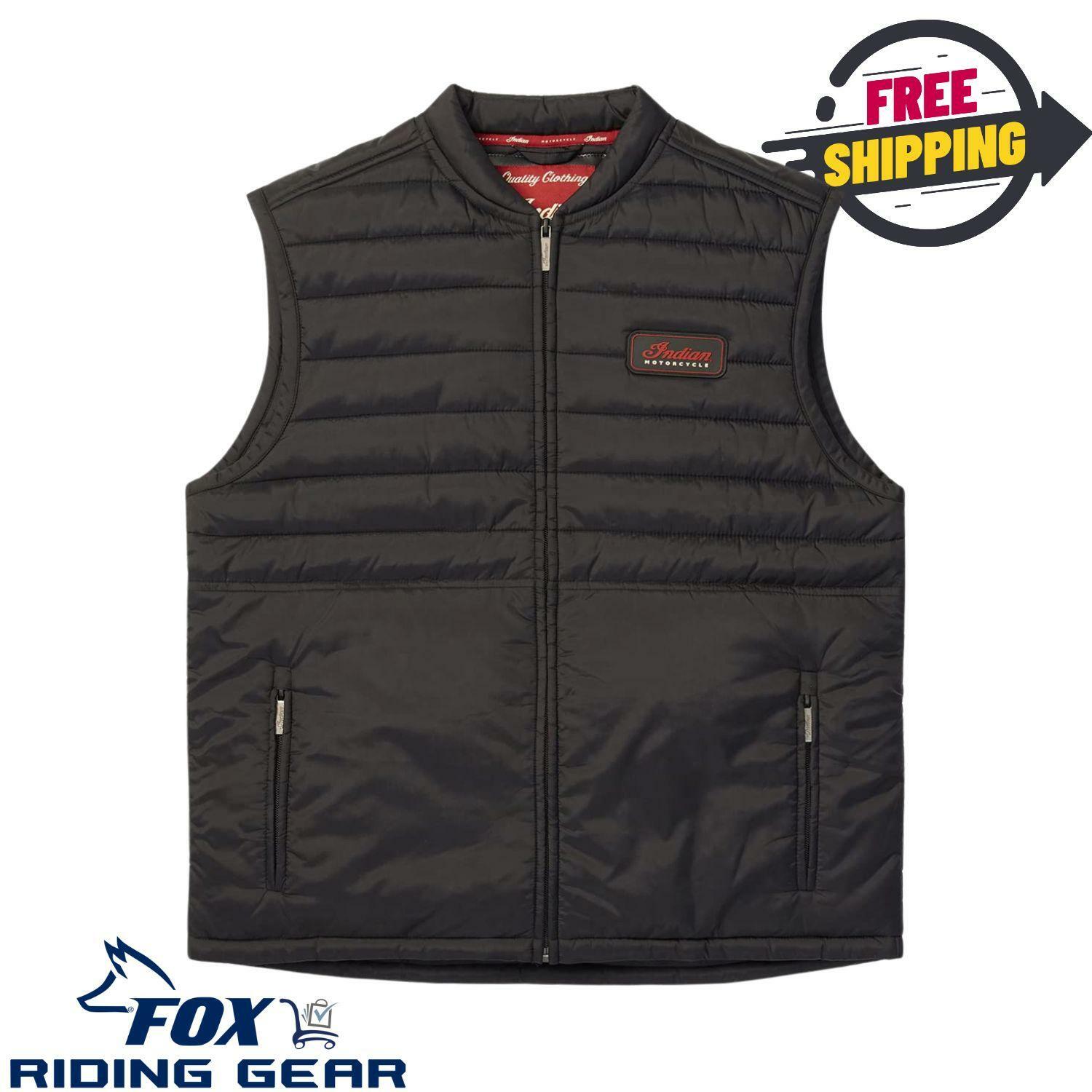 Indian Motorcycle Men's Clayton Thermo Vest Black Large 283318606 -OPEN BOX