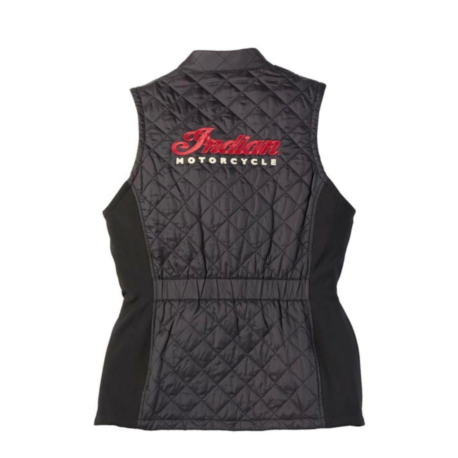 Indian Motorcycle Women's Quilted Vest Black Large 286073906 -OPEN BOX
