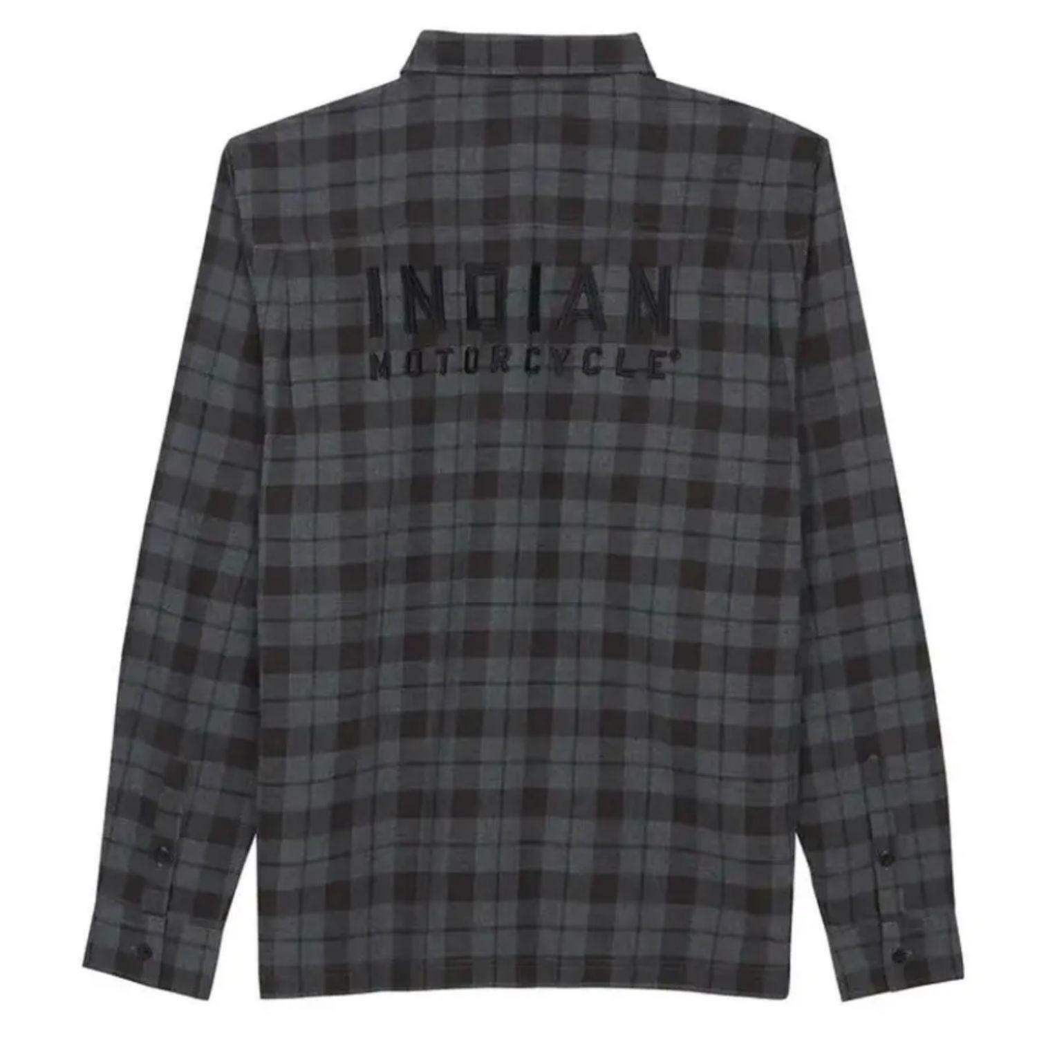 OPEN BOX -Indian Mens Chicago Plaid Shirt Black XL