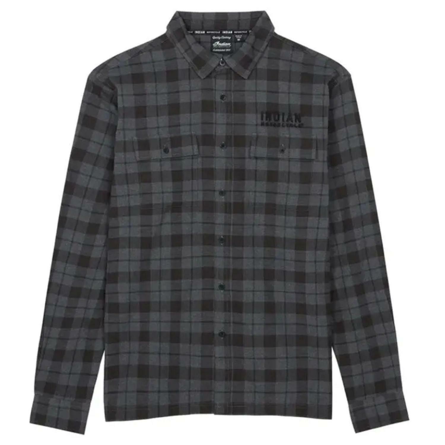 Indian Mens Chicago Plaid Shirt Black XL 283327909 -OPEN BOX
