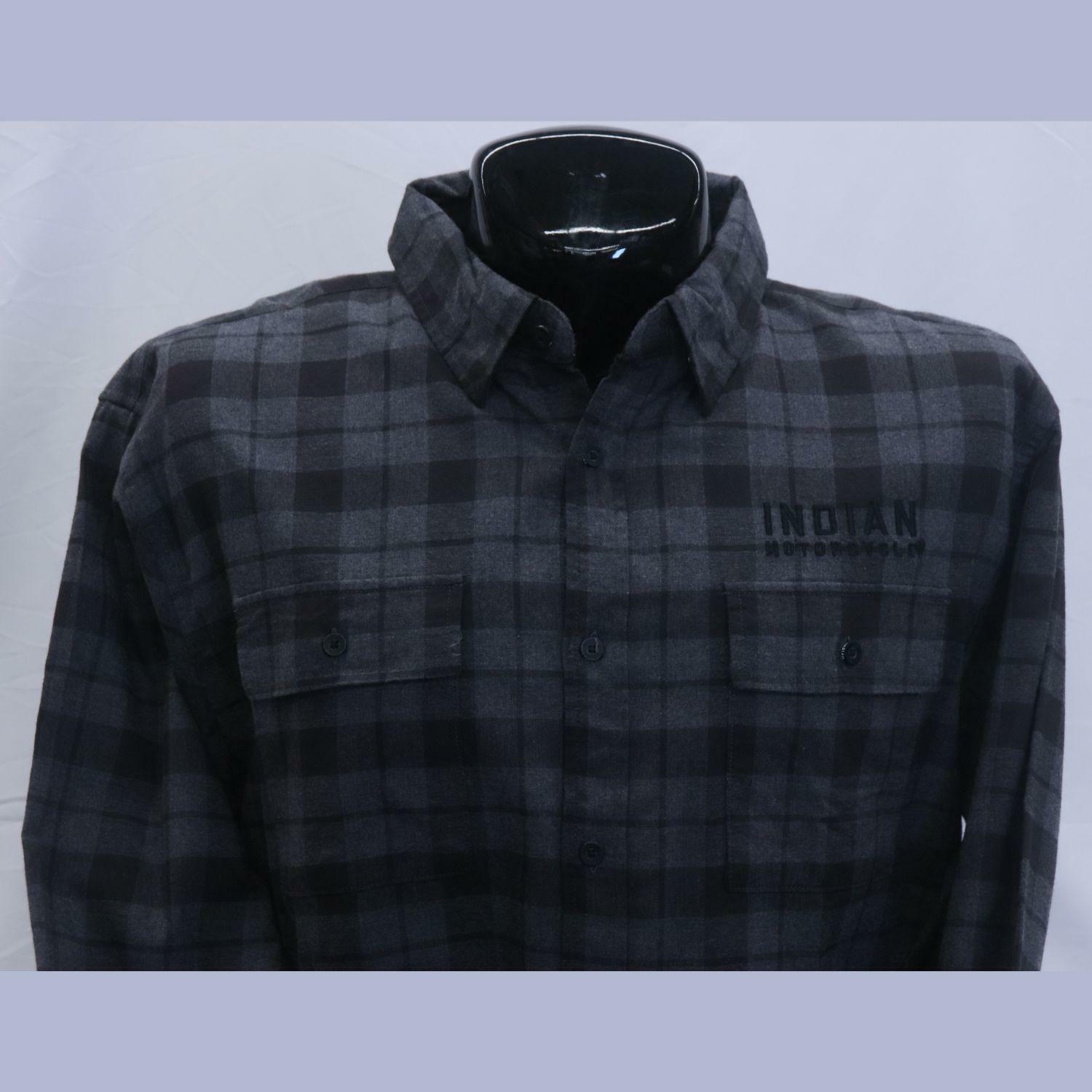 Indian Mens Chicago Plaid Shirt Black XL 283327909 -OPEN BOX