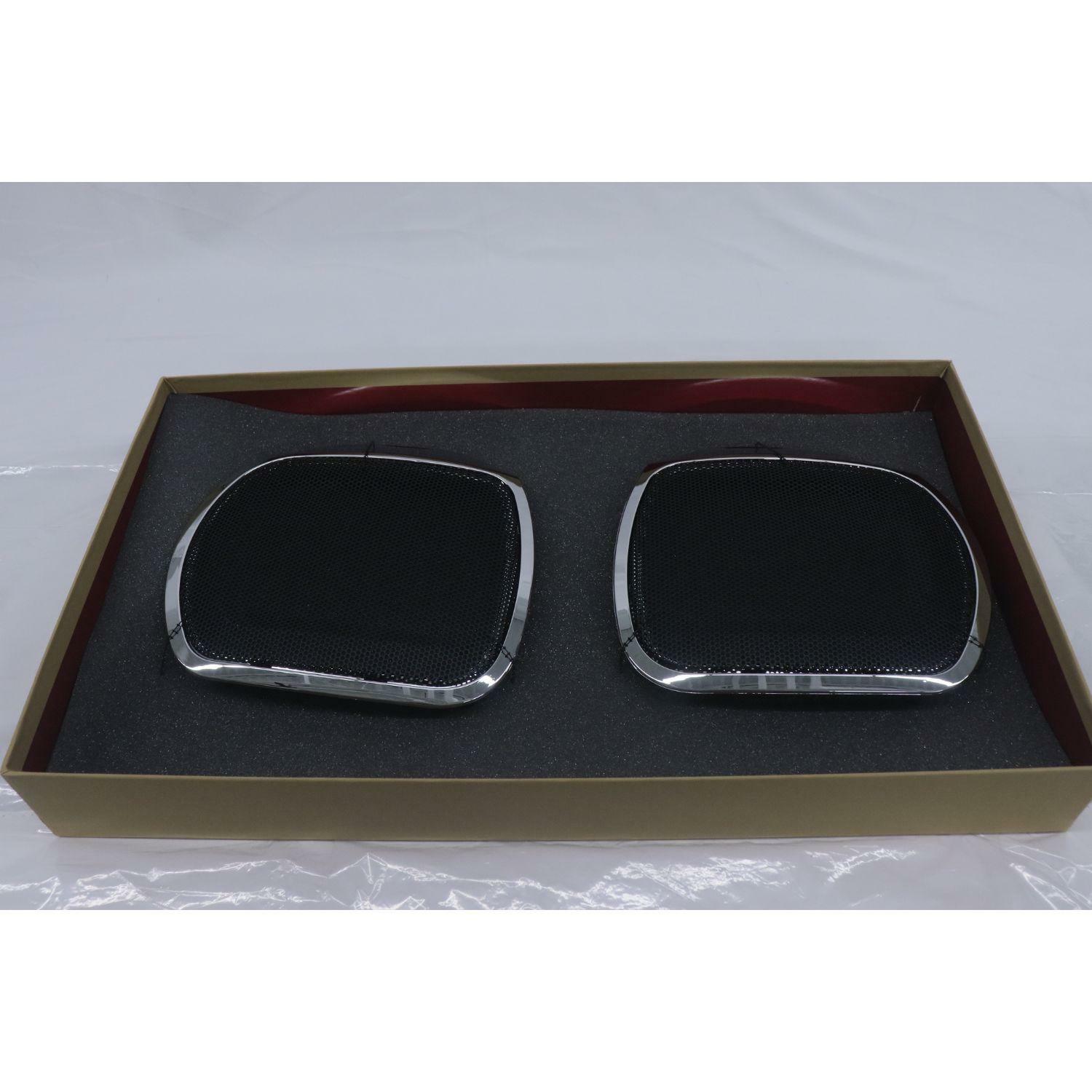 New Indian Motorcycle OEM Audio Classic Saddlebag Lid Speaker Bezels 2883669-156