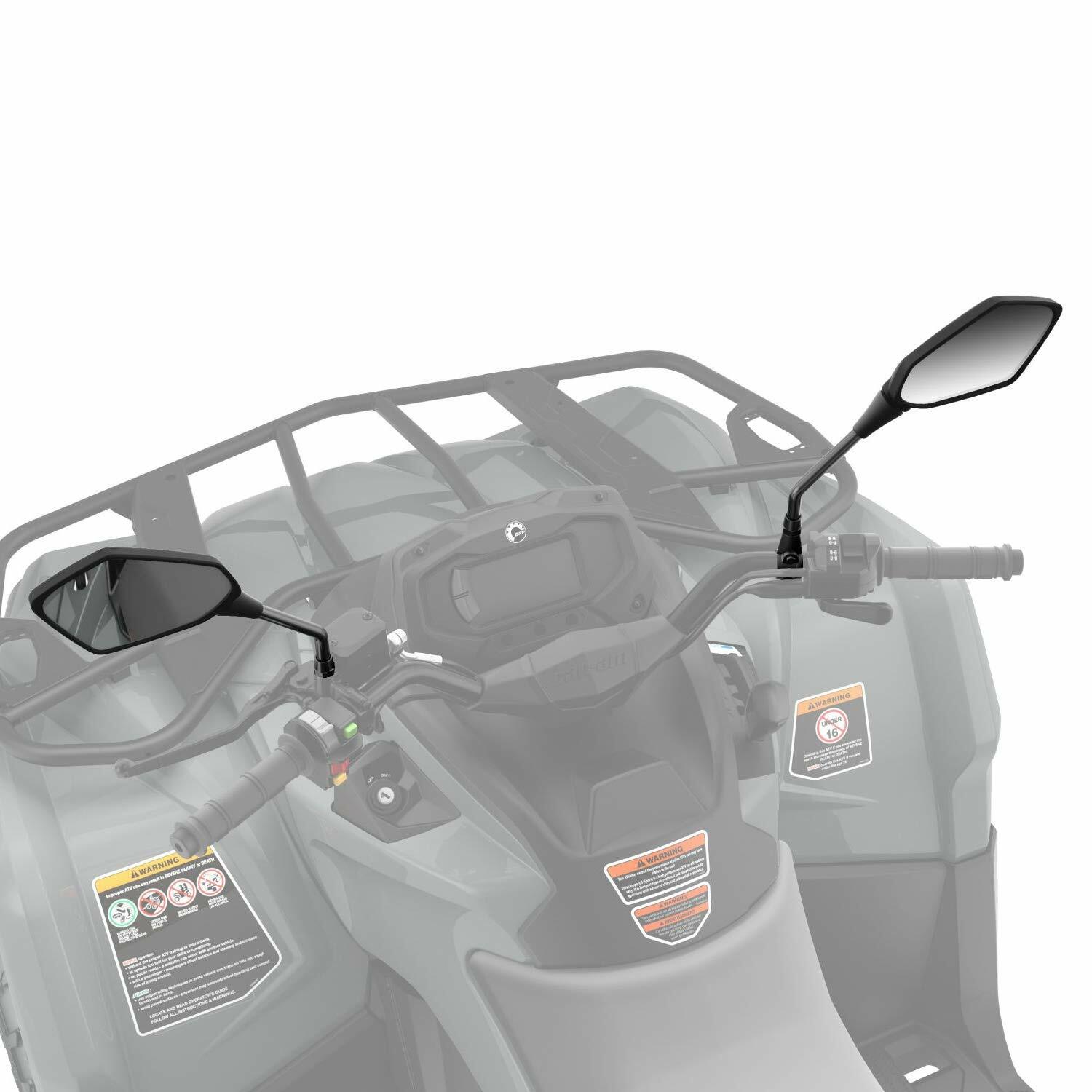 Can-Am ATV Handlebar Mirror Kit Pair 10mm 3/8in 715005366 Rearview Mirrors