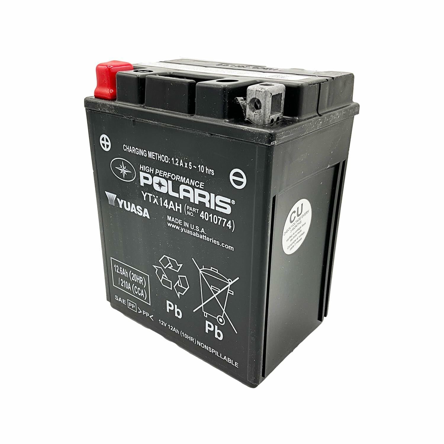 Polaris ATV 14AH Battery, Sealed and Charged Specific for 900 RMK, 900 Fusion, 700 RMK, 700 Fusion, 700 Classic, Trail Blazer 250, Sportsman 400, Sportsman 500, Magnum 330 Part 4010774