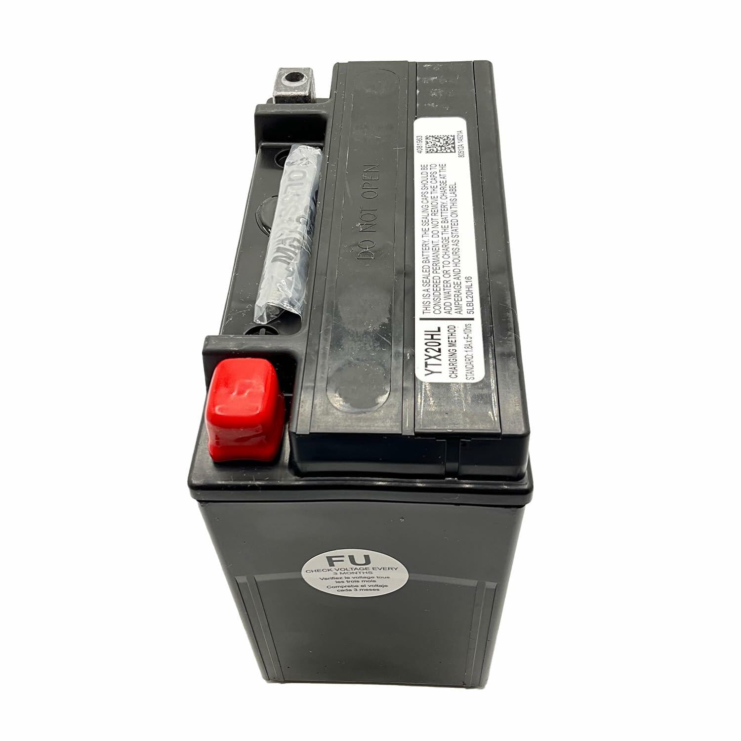 Polaris 12V 18Ah AGM Sealed Rechargeable Battery for Specific Sportsman Scrambler 850, XP 850, XP 1000, RZR 800, S 800 Models and More, YTX20HL, 310A CCA, Non Spillable, Maintenance Free - 4081963