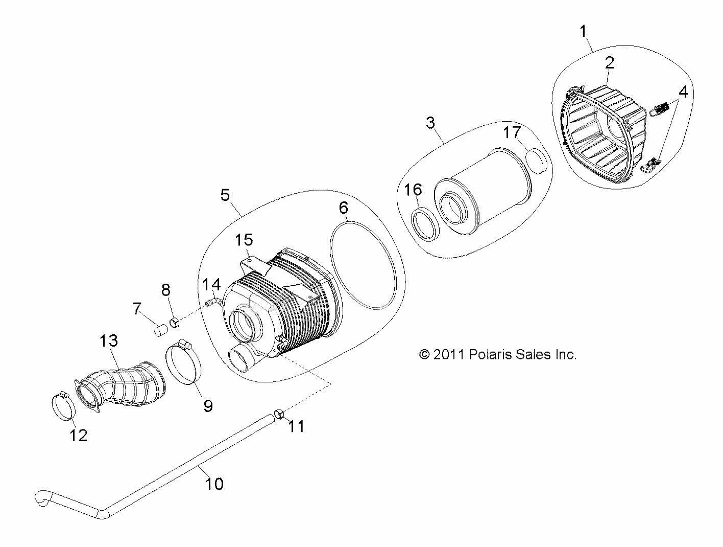 Polaris Ranger Airbox Intake Boot Genuine OEM Part 5414097 NEW Qty 1