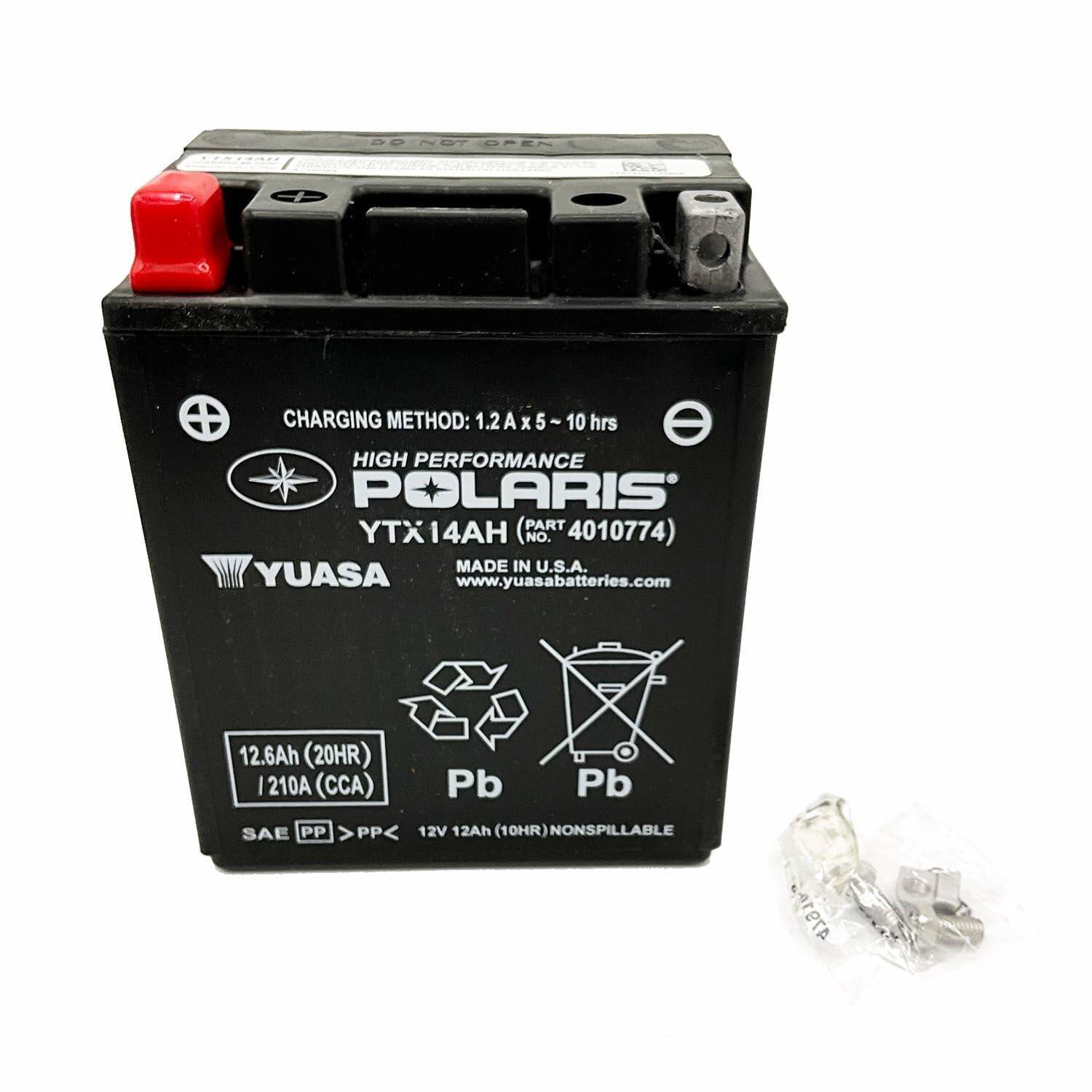 Polaris ATV 14AH Battery, Sealed and Charged Specific for 900 RMK, 900 Fusion, 700 RMK, 700 Fusion, 700 Classic, Trail Blazer 250, Sportsman 400, Sportsman 500, Magnum 330 Part 4010774