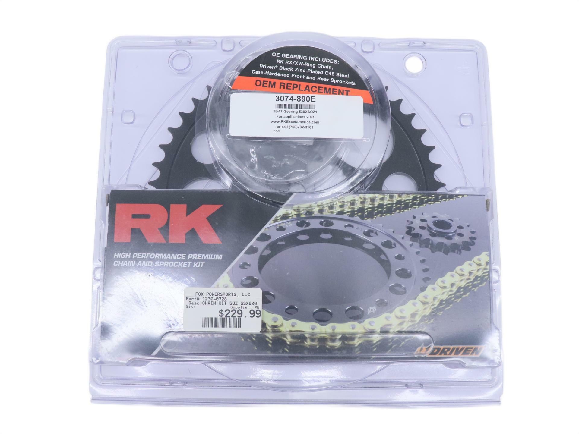 RK Chain & Sprocket Kit 15t/74t - 98-06 Suzuki GSX600F Katana - 1230-0728
