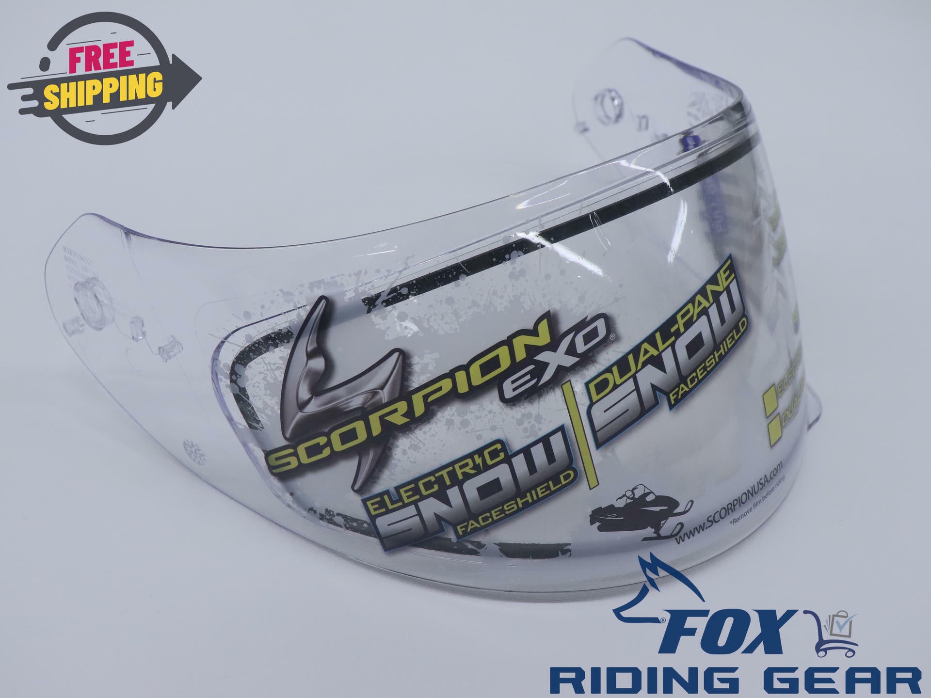 Scorpion Face Shield Visor CLEAR Dual Lens Snow - 410 710 1200 R2000 - 54-517-00