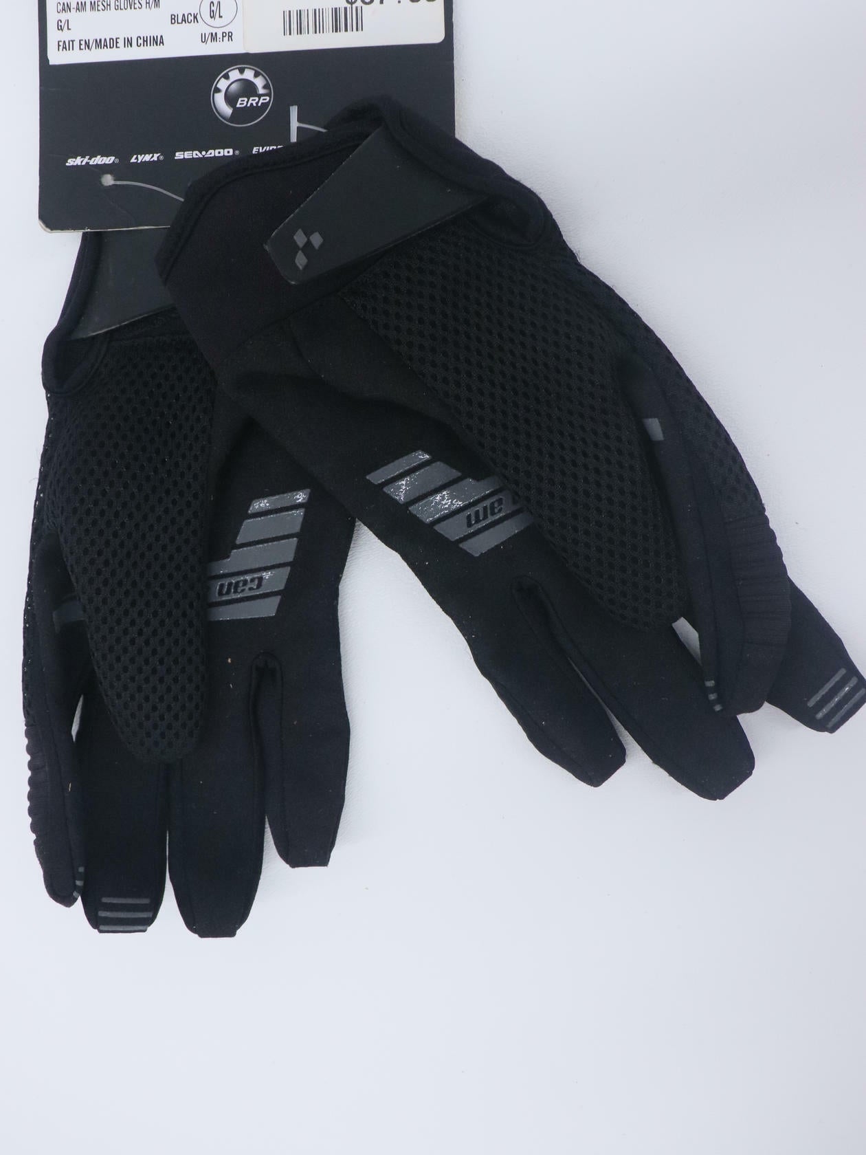 Can-Am BRP Mesh Gloves H/M - BLACK - MENS LARGE LG - 4463150990