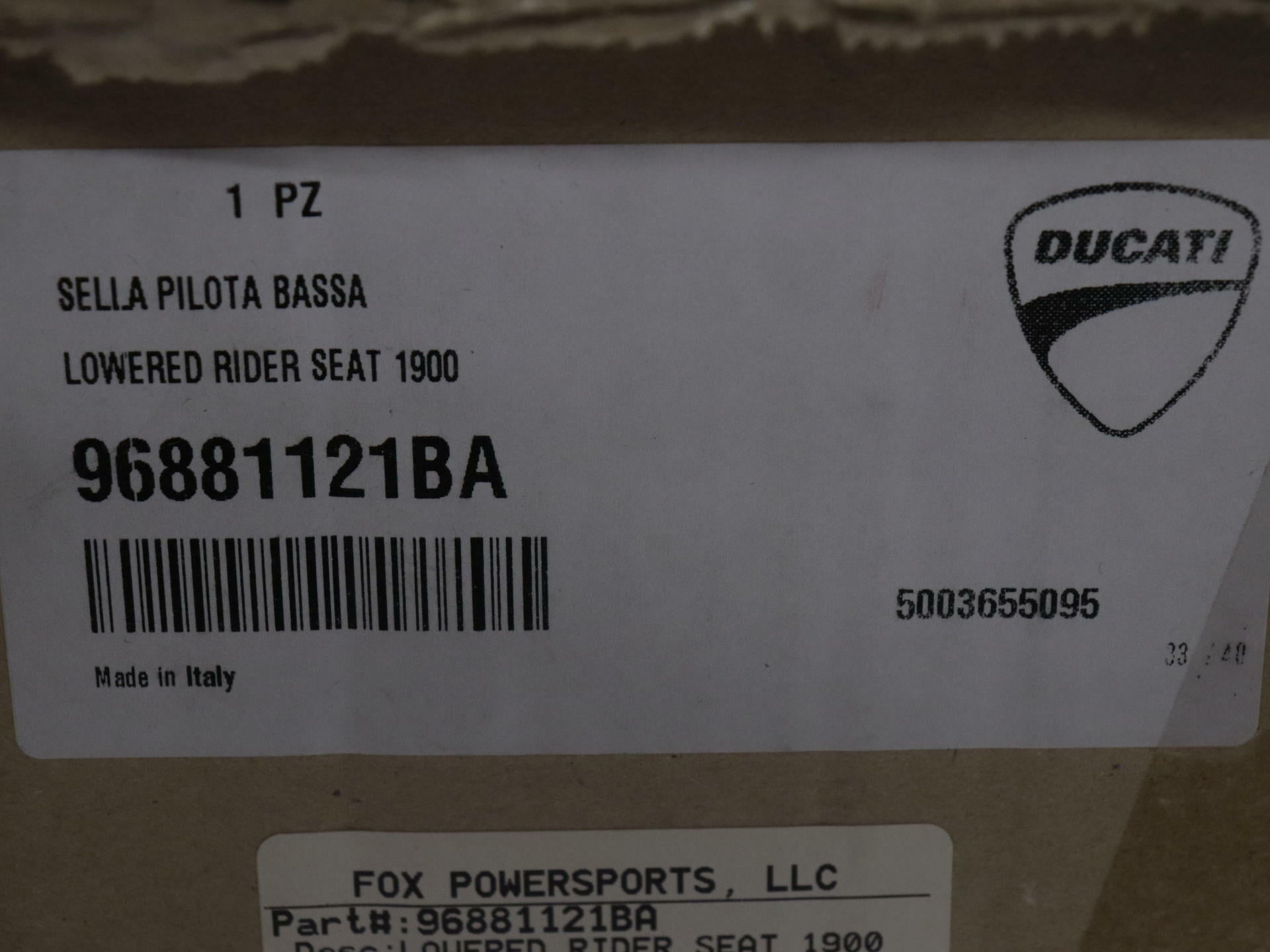 OEM Ducati -10mm Lowered Rider Seat - Desert X - 96881121BA
