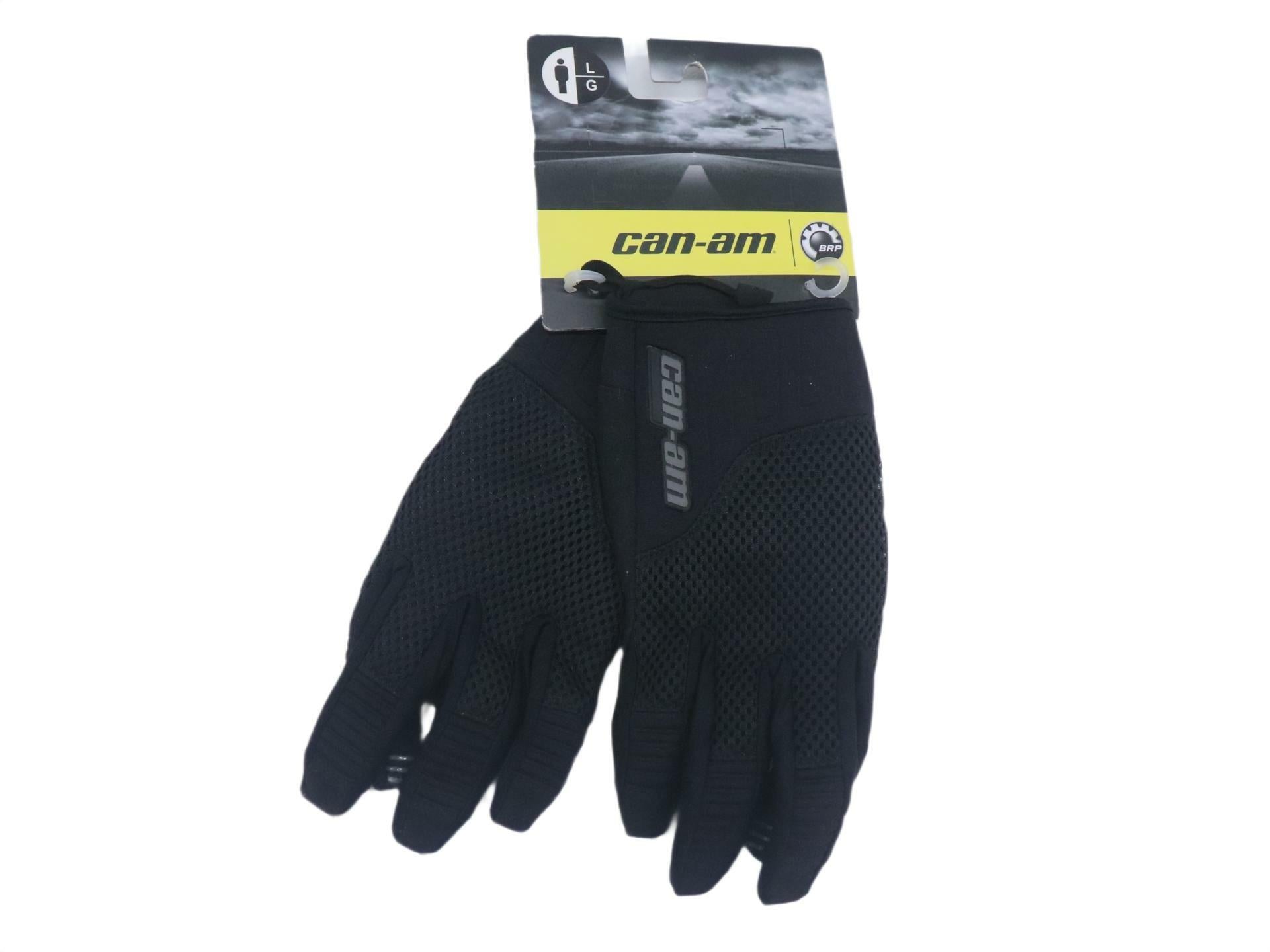 Can-Am BRP Mesh Gloves H/M - BLACK - MENS LARGE LG - 4463150990