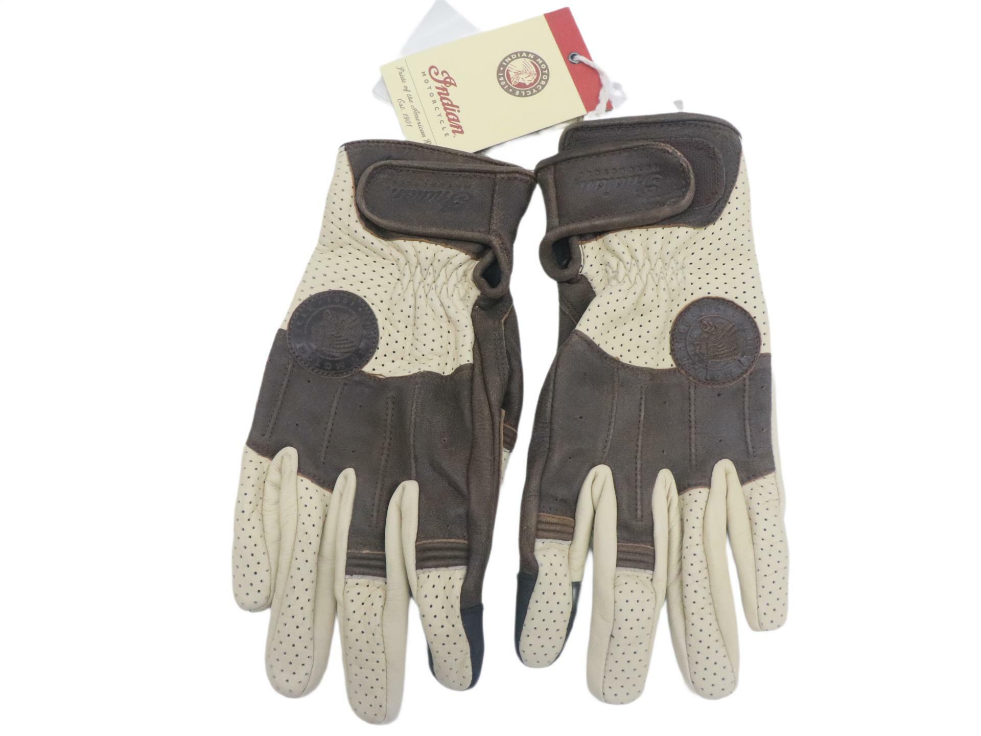 Indian Cinder Mens XL Leather Motorcycle Riding Gloves 286867809