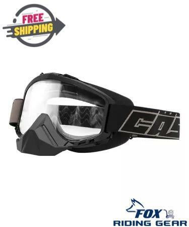Castle Force Snow Goggle Clear Dual Lens Black Frame 64-1571 Snowmobile Ski