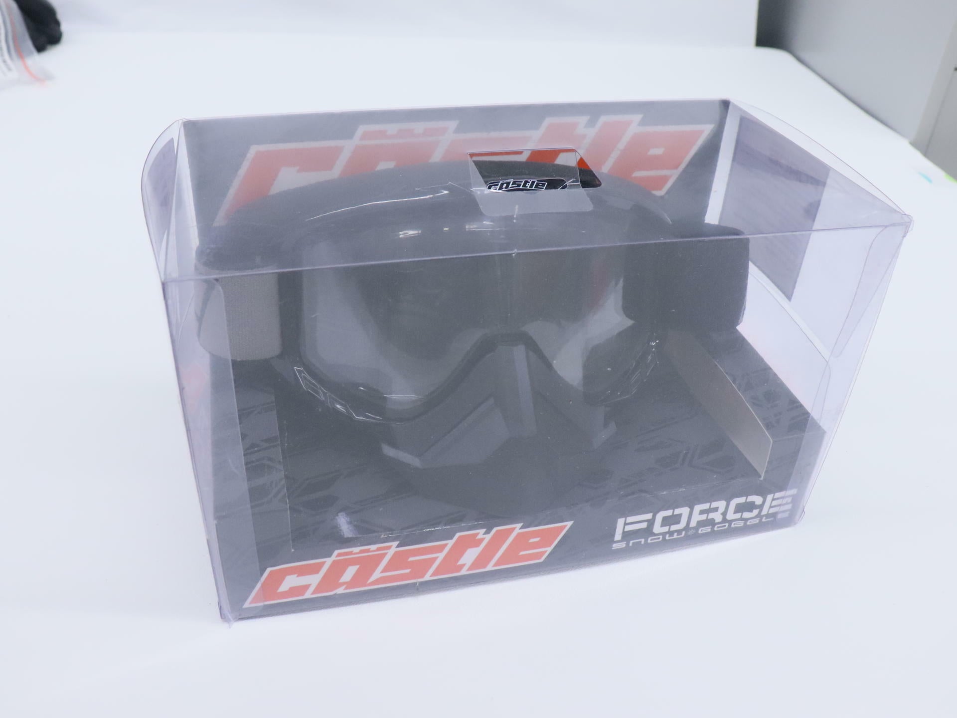 Castle Force Snow Goggle Clear Dual Lens Black Frame 64-1571 Snowmobile Ski