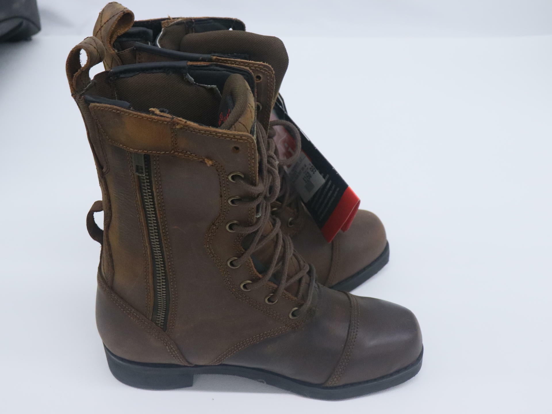 Roland Sands Design Cajon Boot Womens Sz 8 Brown Leather- 521679