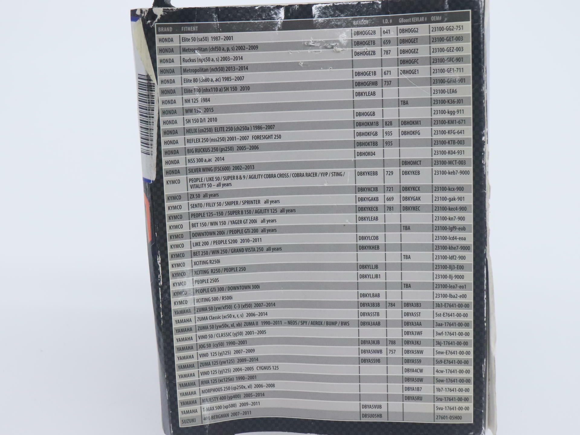 ERLANDSON Gboost Heavy Duty Drive Belt - Honda Elite 50 Ruckus - 683-1005