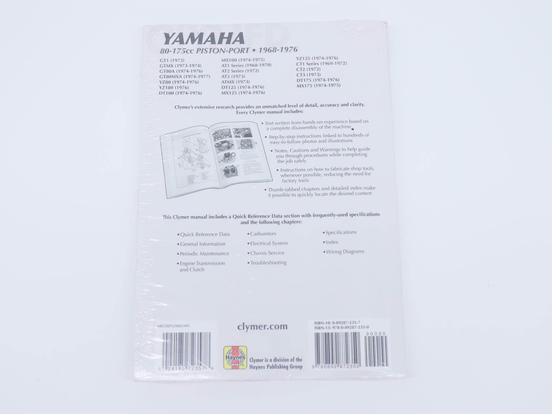 Clymer Yamaha 80-175cc 1968-1976 Piston-Port Shop Service Repair Manual CM410