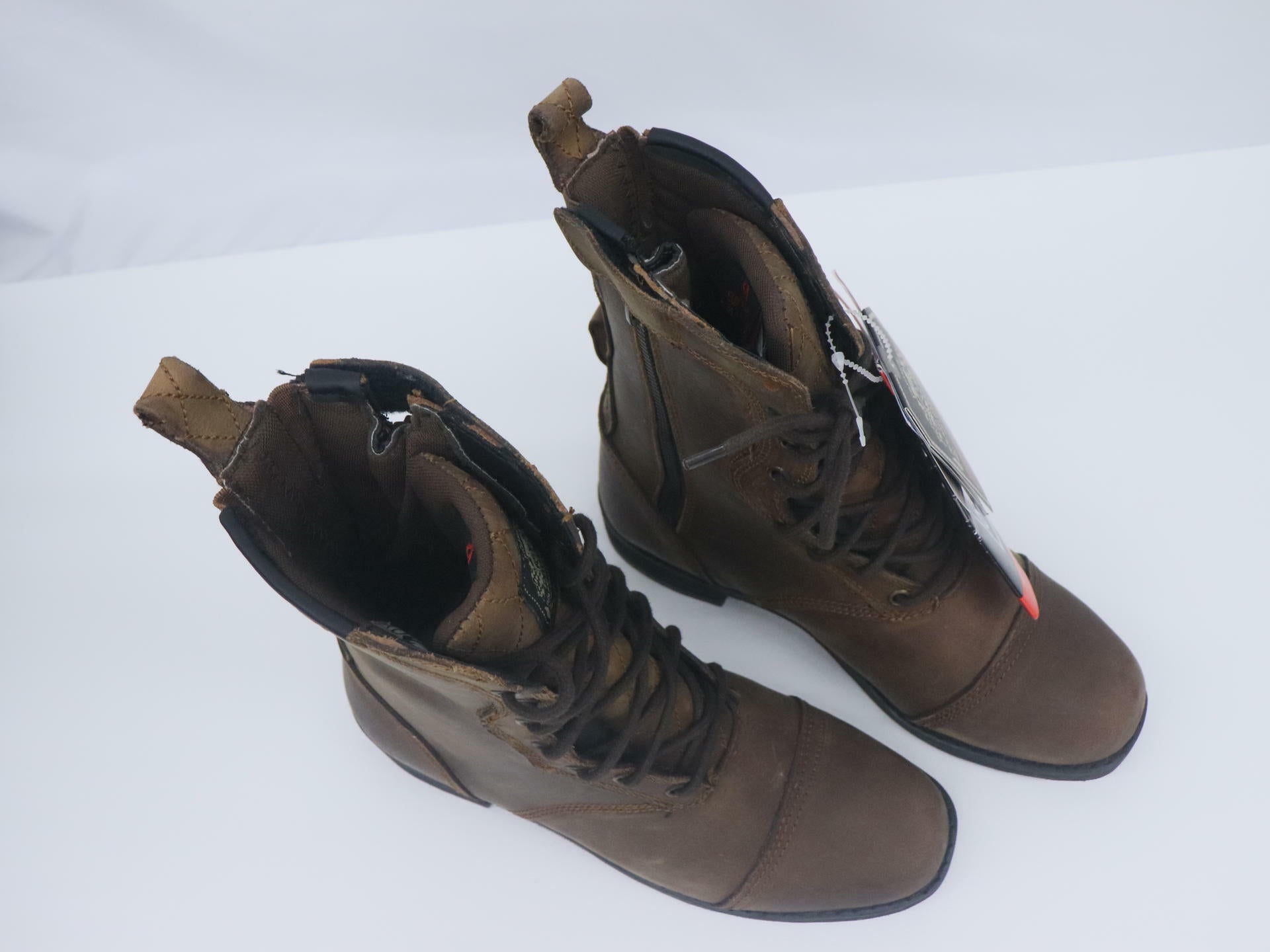 Roland Sands Design Women's Cajon Boots Brown Leather Size 9 Motorcycle 521681