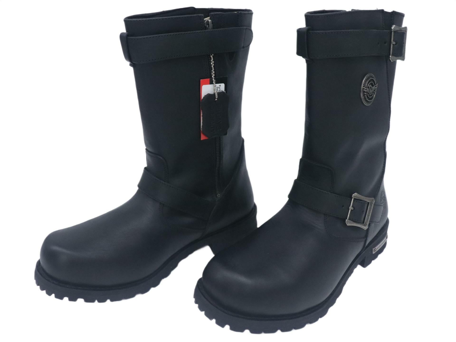 Milwauke Leather Boot Mens Sz 14 Genuine Leather Motorcycle Riding - MBM9020-14