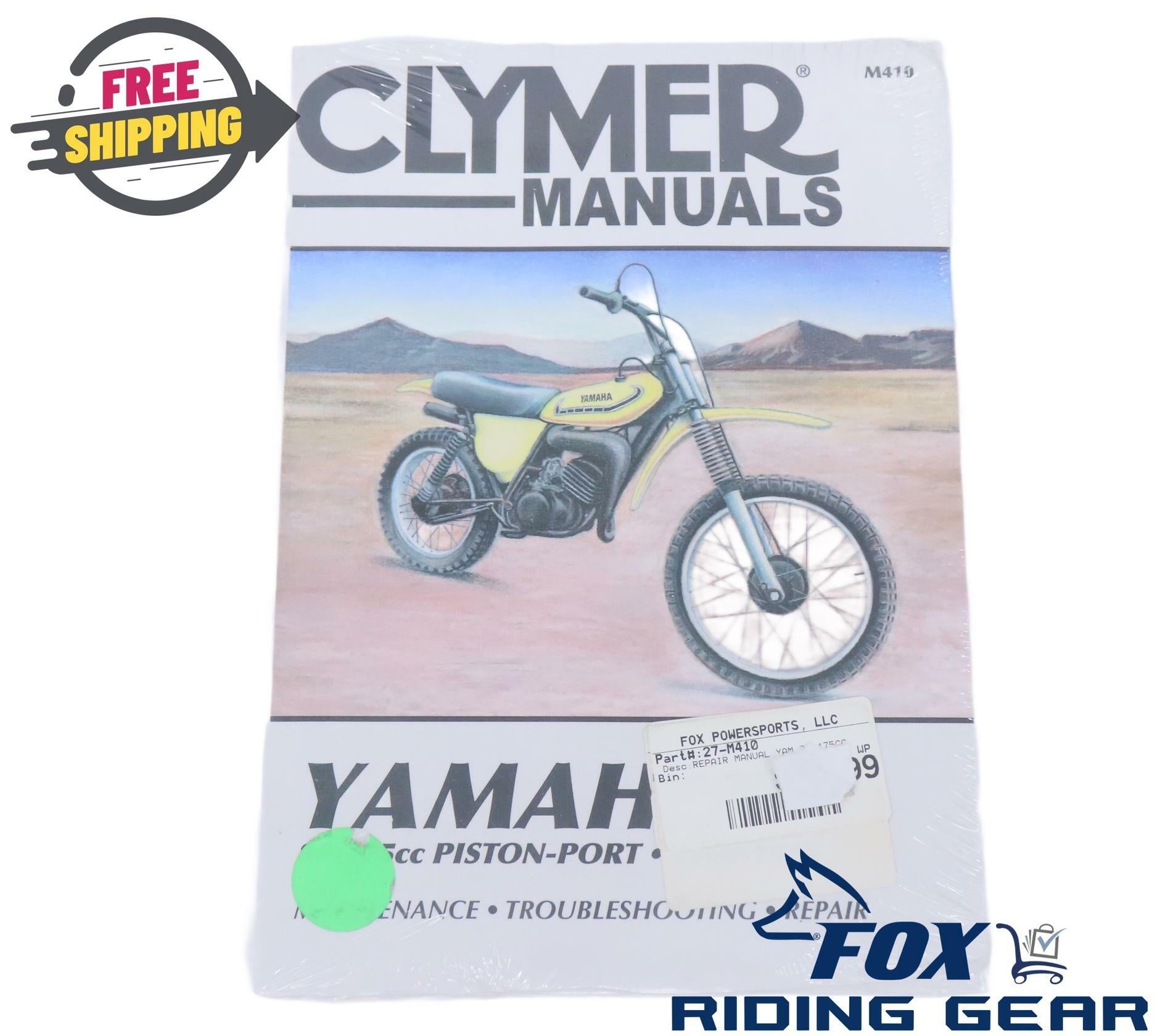 Clymer Yamaha 80-175cc Piston-Port 1968-1976 Shop Service Repair - M410 CM410