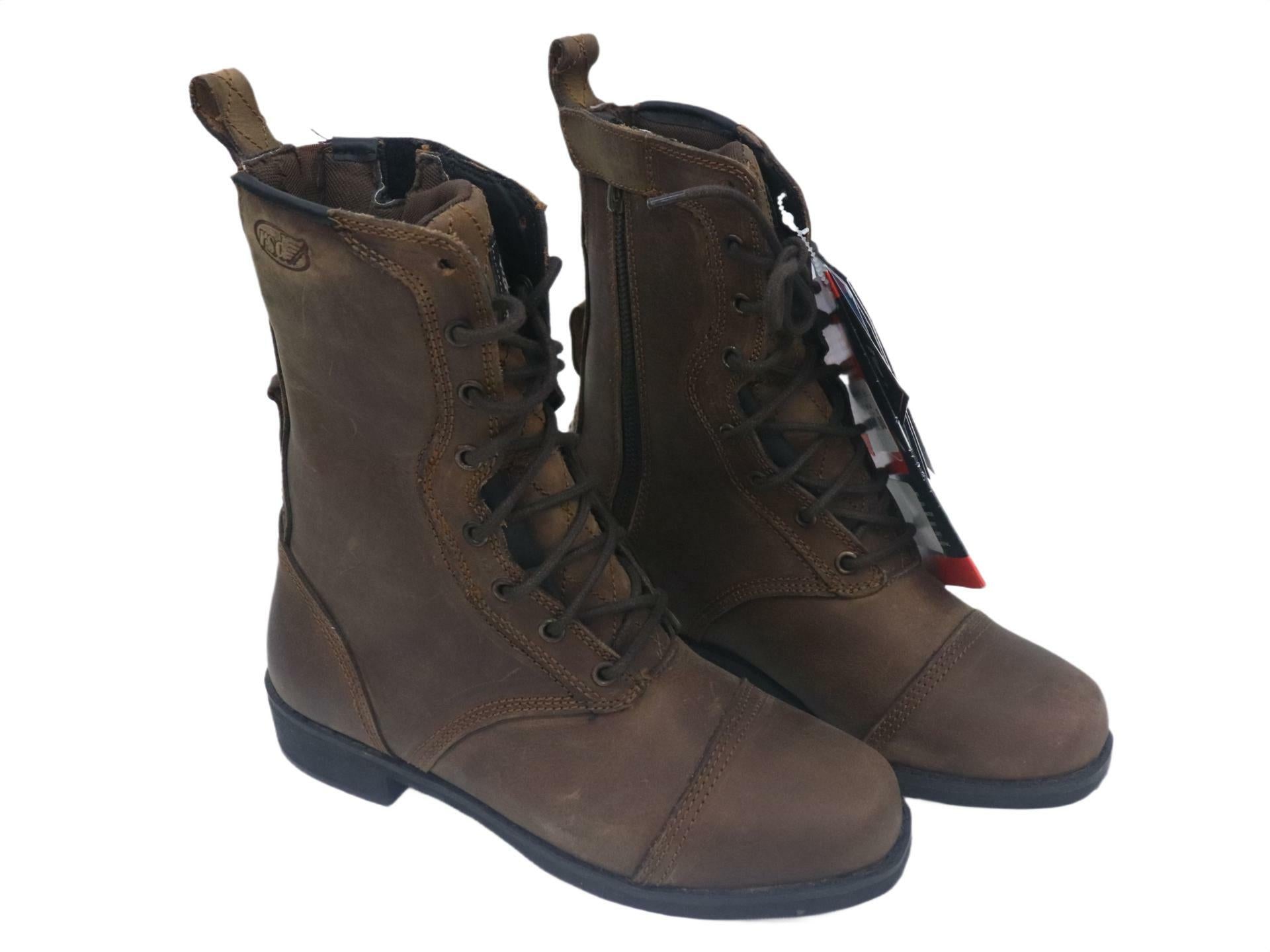 Roland Sands Design Cajon Boot Womens Sz 9 Brown Leather- 521681