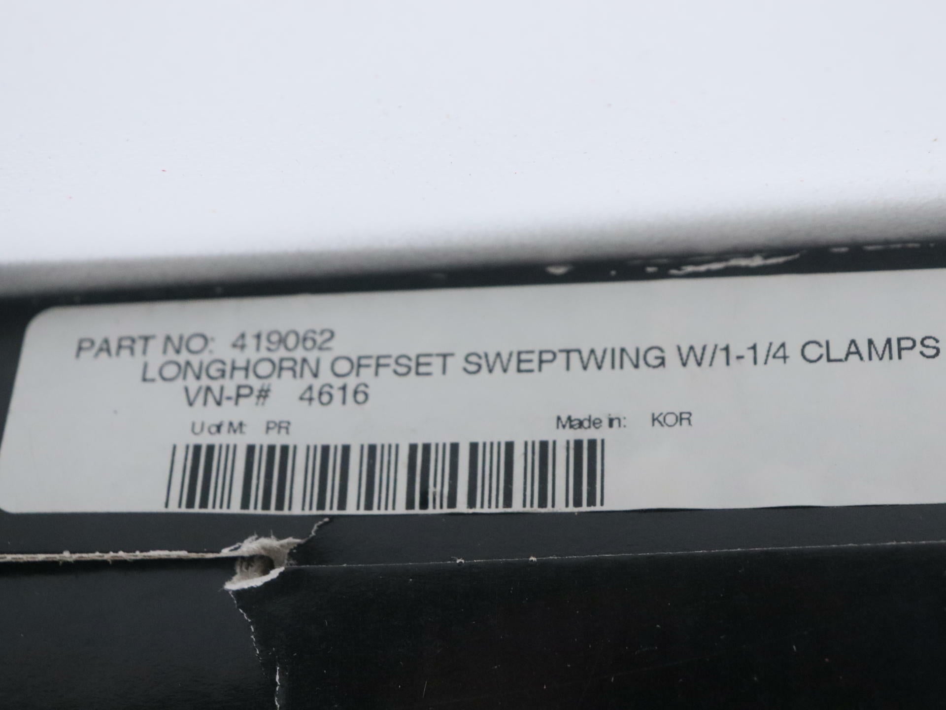 Kuryakyn Long Horn Offset Chrome Highway Pegs Sweptwing w/ 1.25" Clamps - 419062