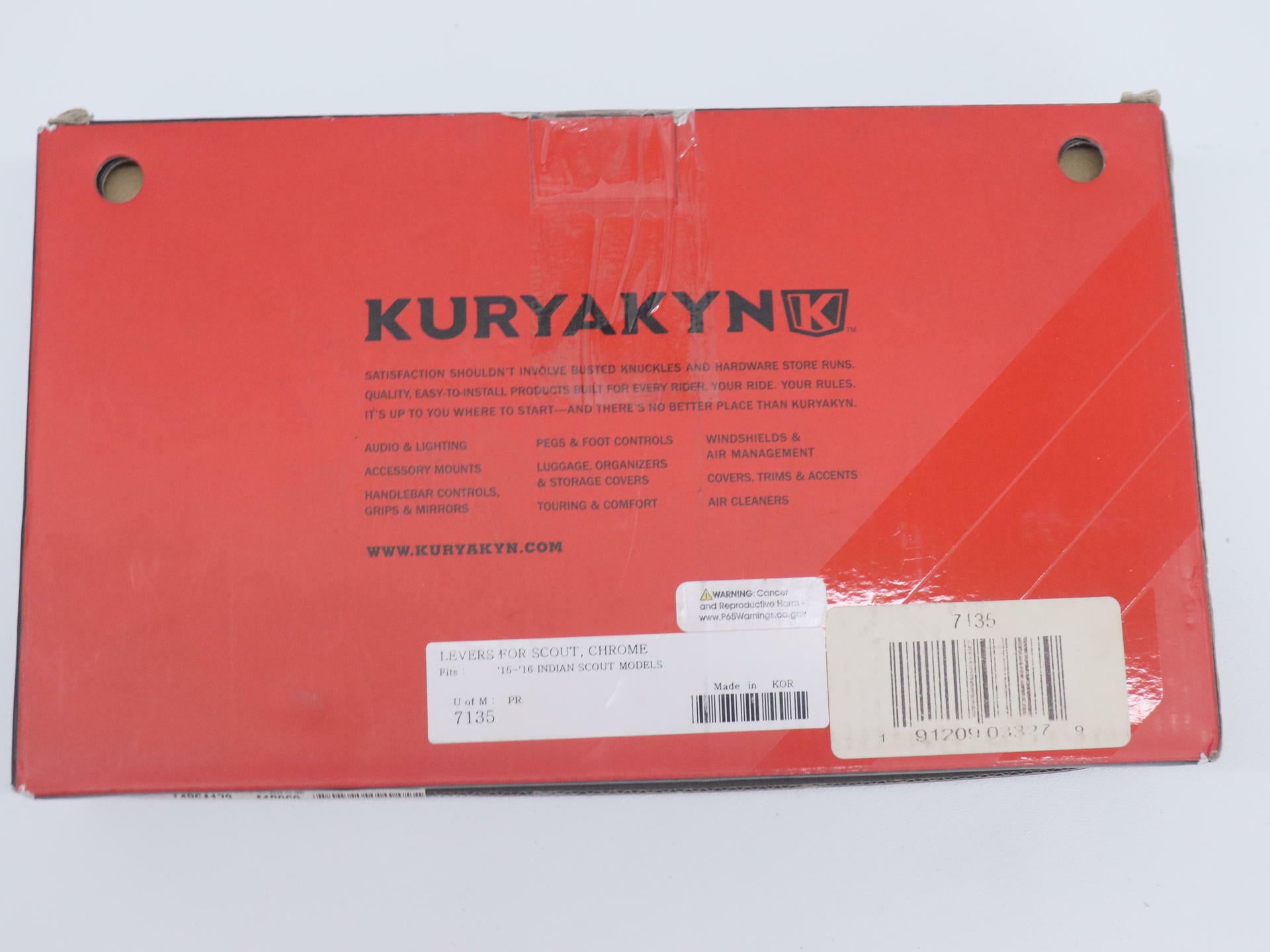 Kuryakyn Legacy Levers CHROME - Indian 15-16 Scout - 7135