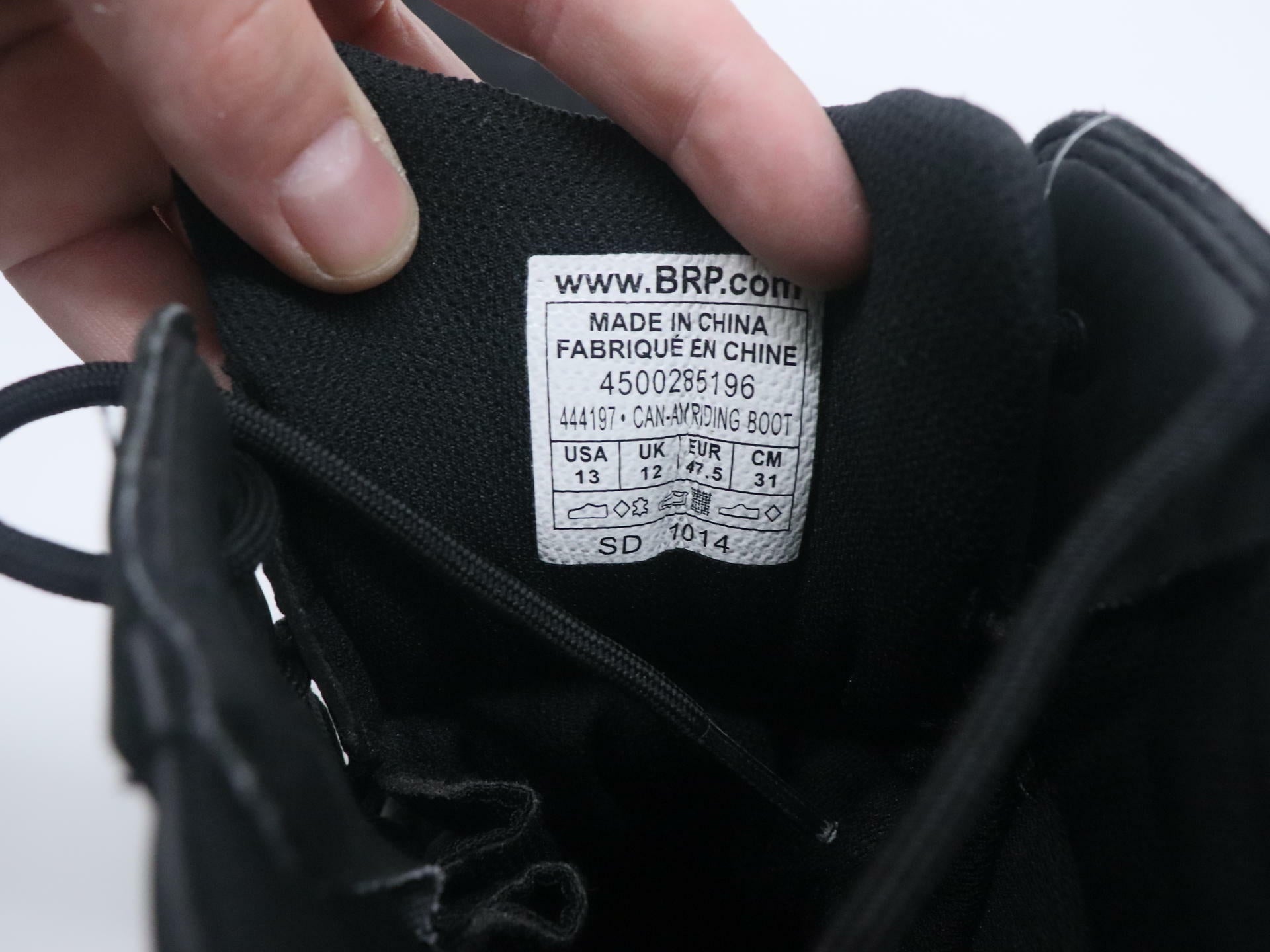 Can-Am BRP Riding Boots Black Anti Slip - Adult sz13- 4441973390