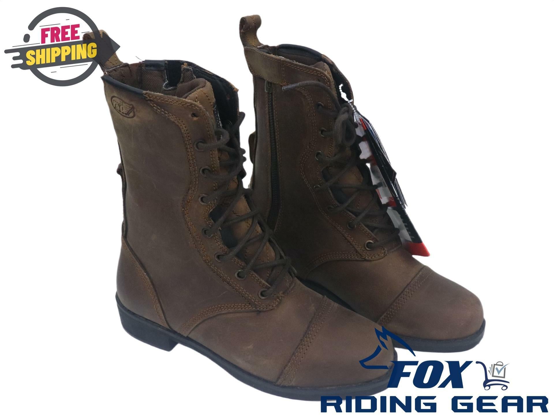 Roland Sands Design Cajon Boot Womens Sz 9 Brown Leather- 521681