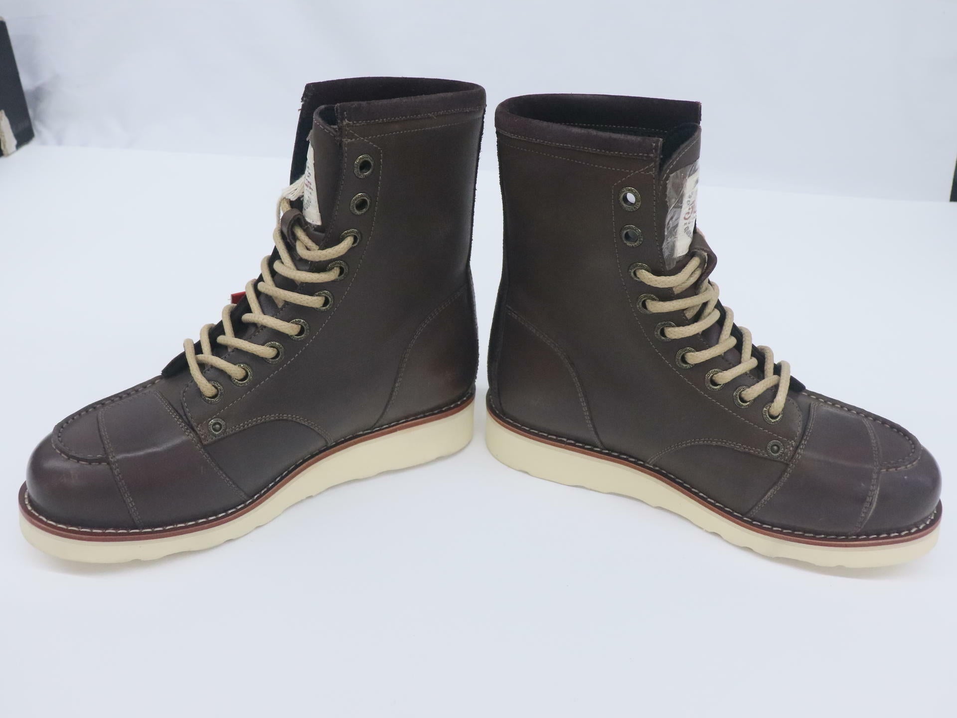 Indian Riding Boots Classic MOC Riding Boot BROWN Leather - MENS sz8 - 286396308