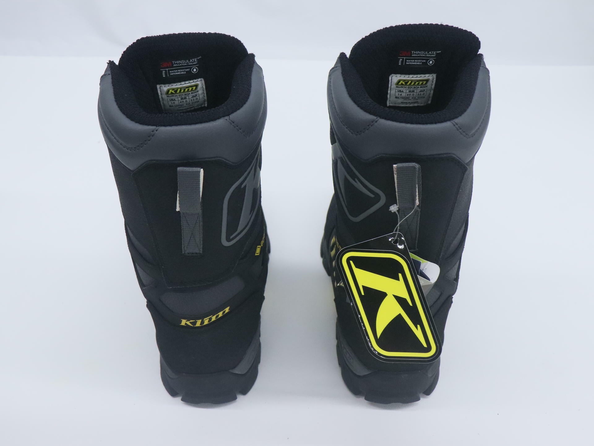 Klim Klutch GTX Snowmobile Boots Black BOA Laces Men's Sz 14 3112-000-014-000