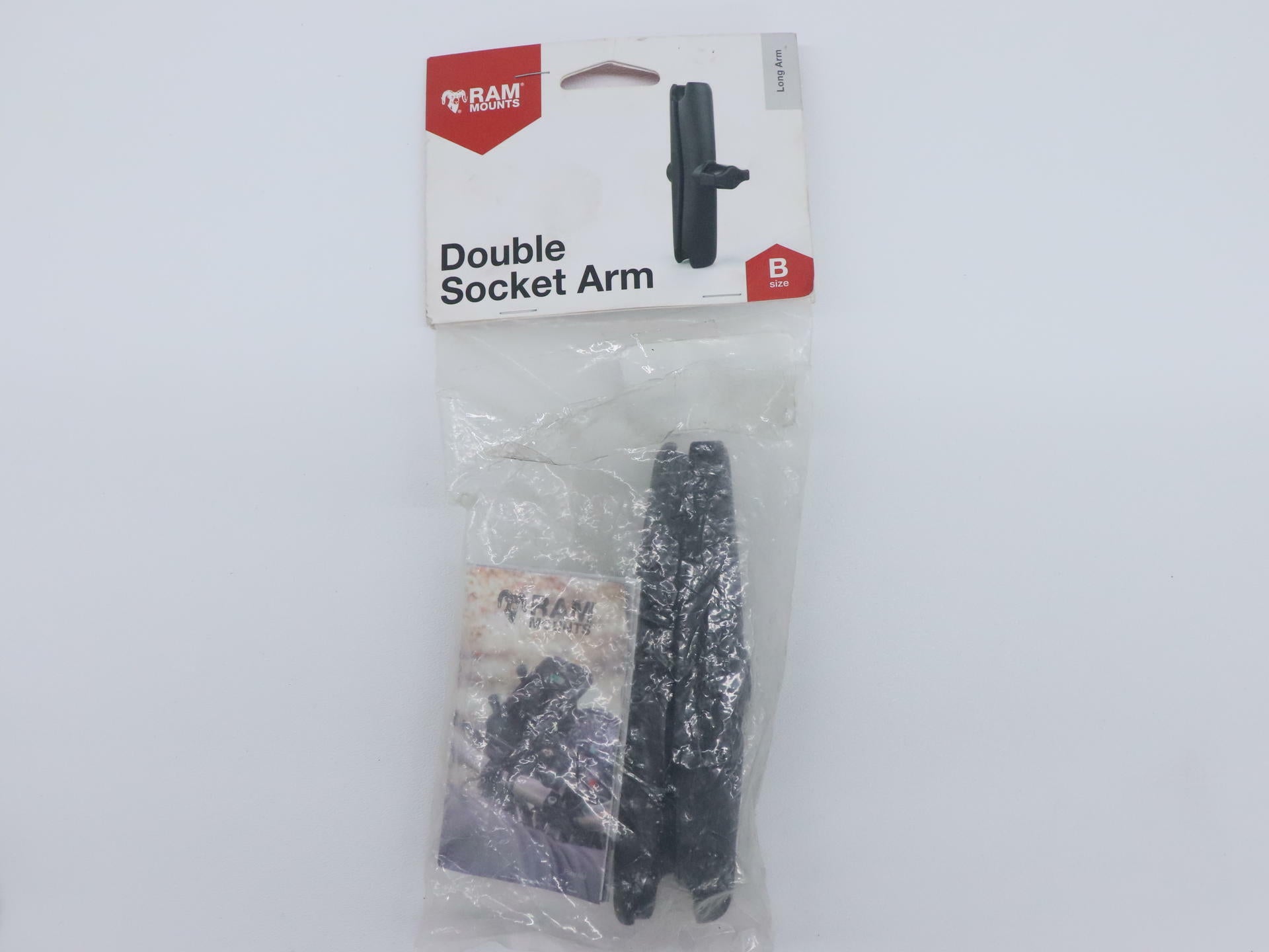 Ram Mounts Double Socket Arm Black Long 5.2" - RAM-B-201-C - 0603-0469