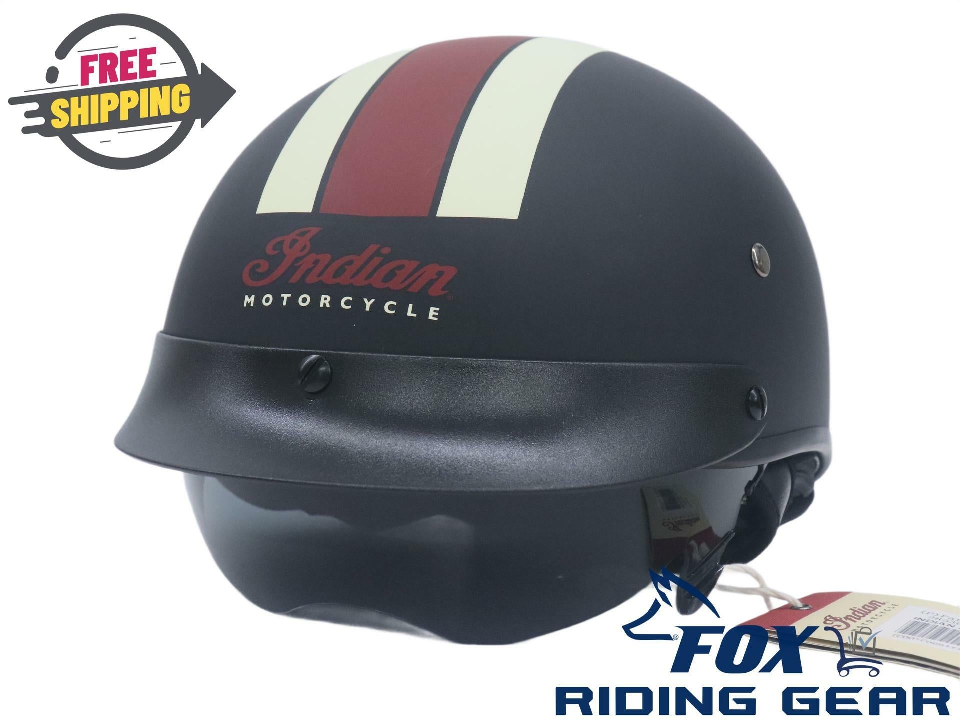 Indian Half Helmet w/Retro Racing Stripe - Adult Small - 286369602