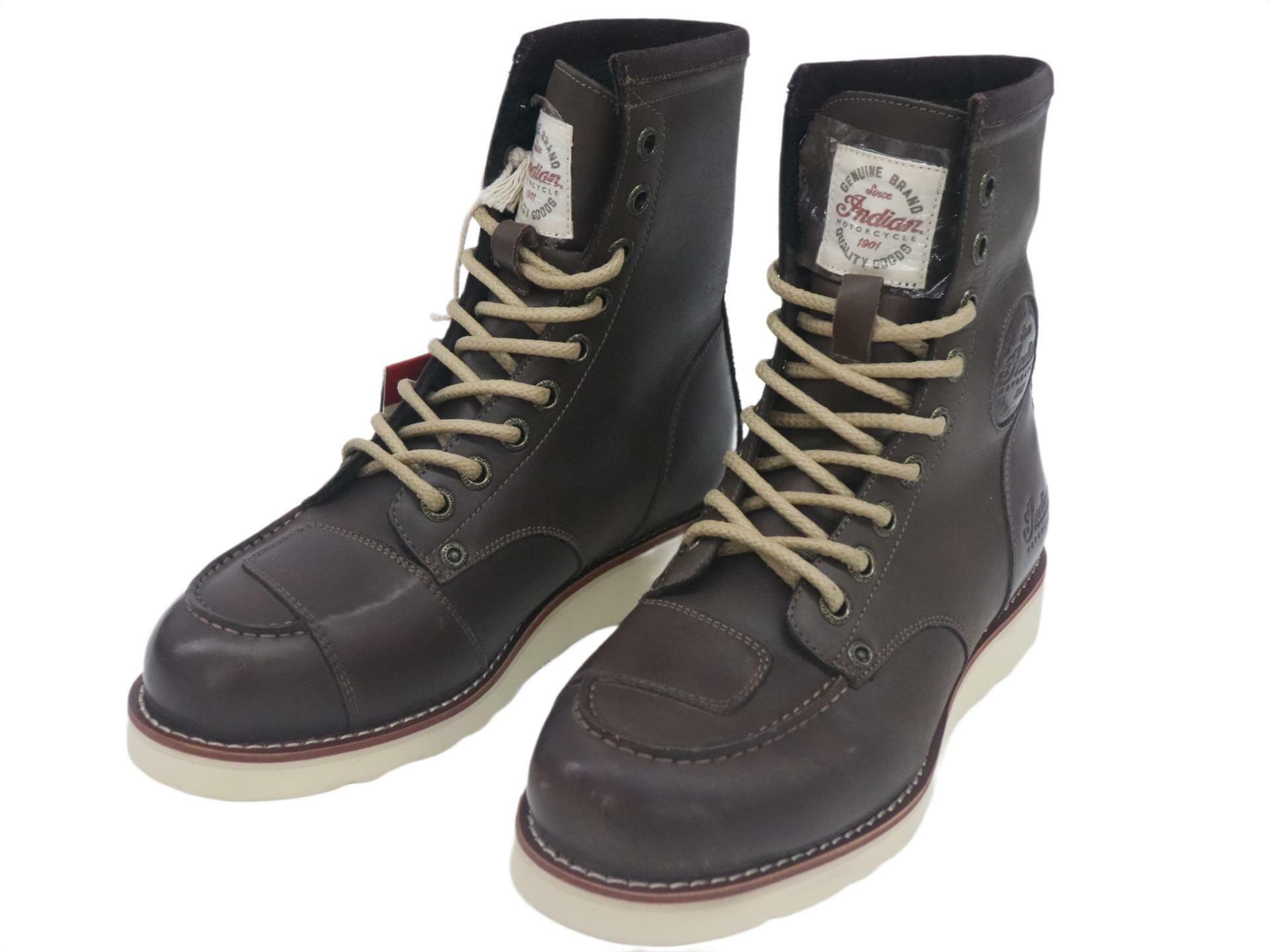 Indian Riding Boots Classic MOC Riding Boot BROWN Leather - MENS sz8 - 286396308