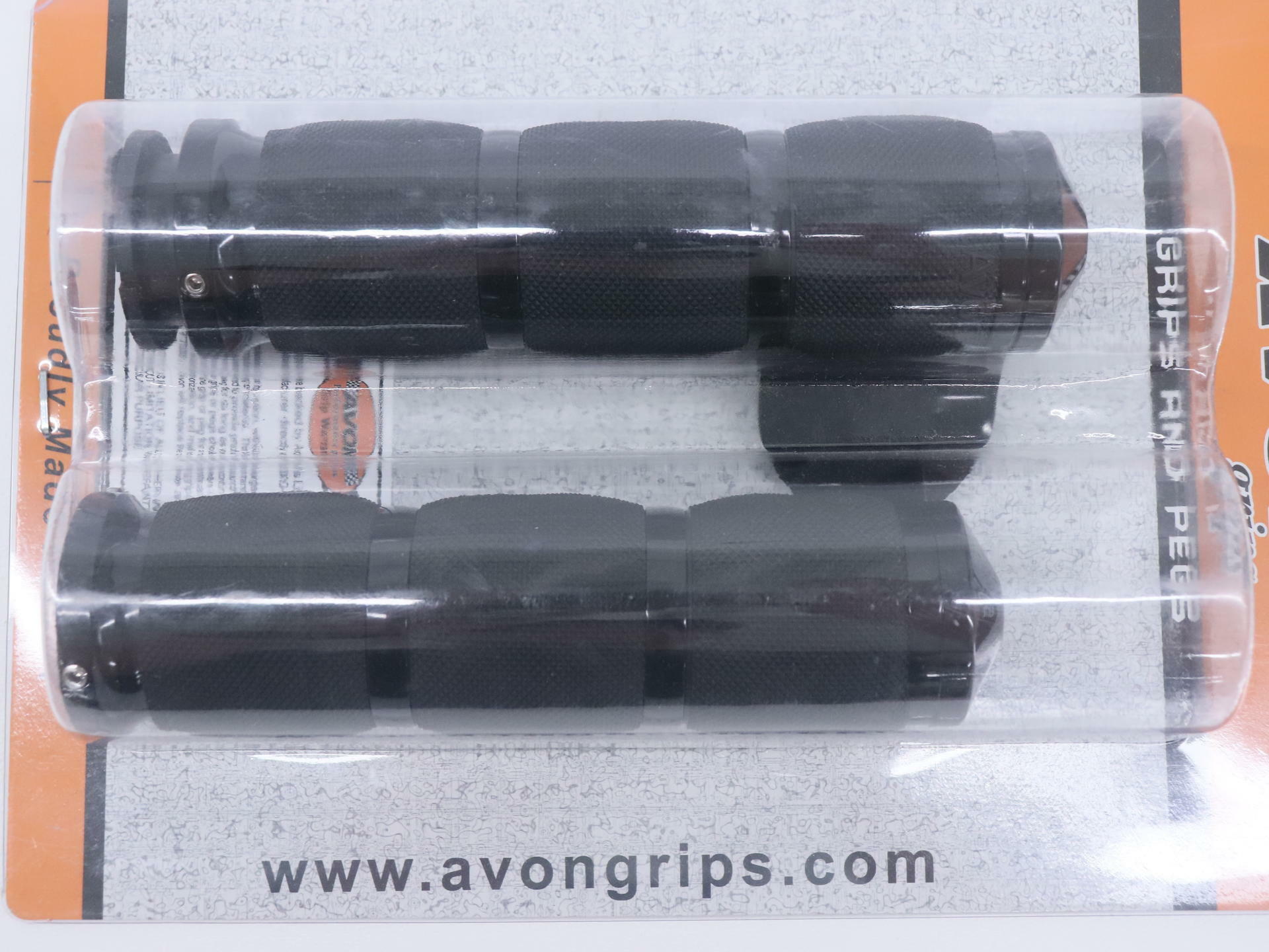 Avon Hand Grips 1" Air Cushioned w/ Throttle Boss BLACK - Indian - 0630-2569
