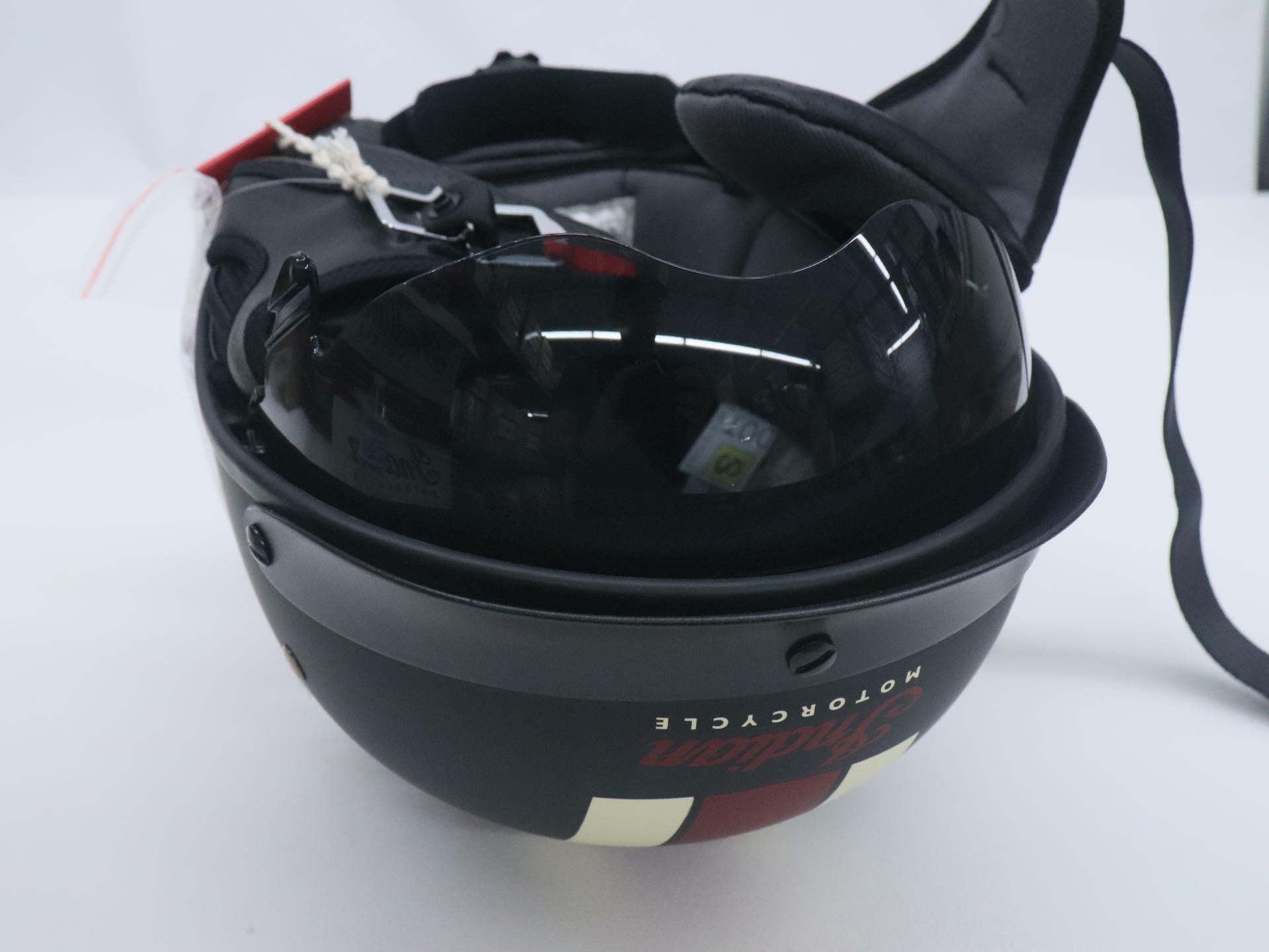 Indian Half Helmet w/Retro Racing Stripe - Adult Small - 286369602