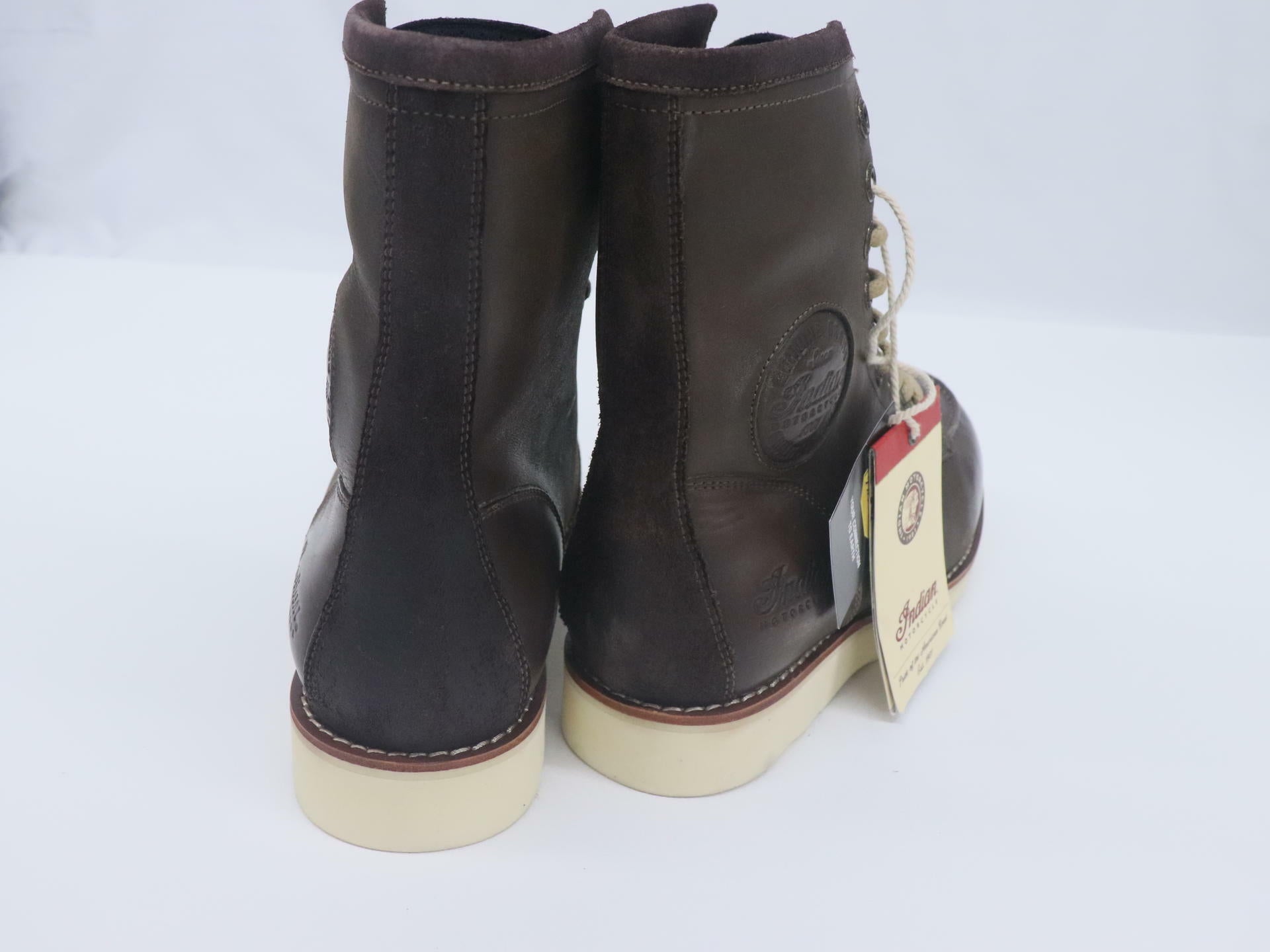 Indian Riding Boots Classic MOC Riding Boot BROWN Leather - MENS sz8 - 286396308