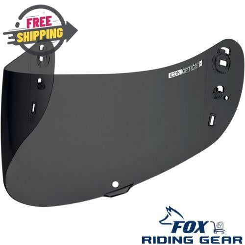 Icon Helmet Visor Face Shield Dark Smoke Airframe Pro Airmada IC-04 0130-0478
