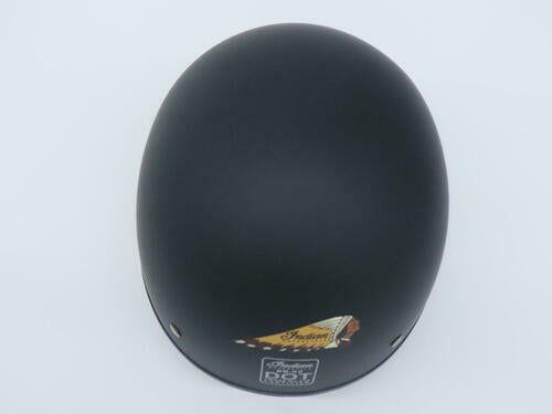 Indian Half Helmet BLACK DOT w/Flip-Down Visor - Adult XL - 286436709